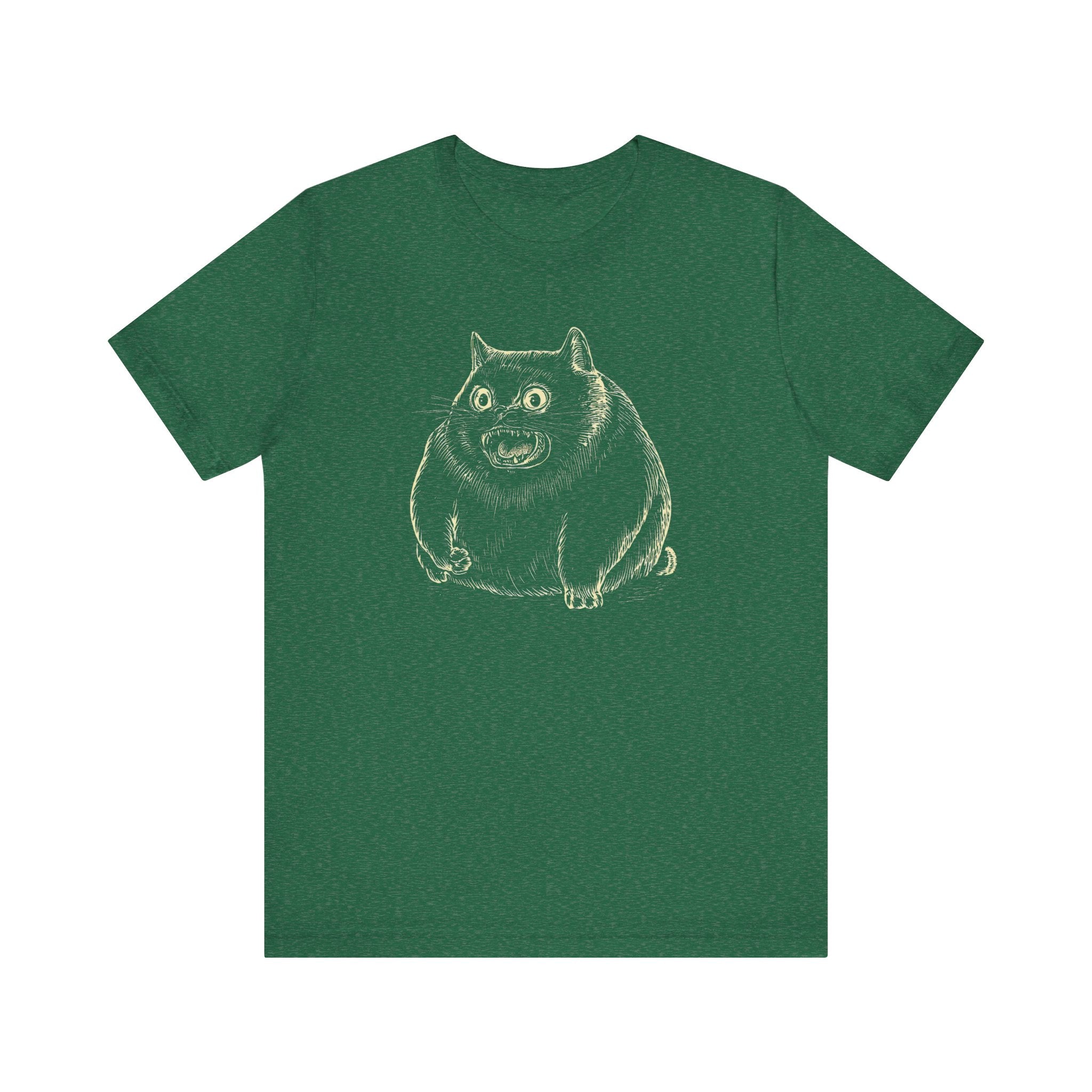 Furious Chonky Cat T-Shirt Funny and Quirky Design
