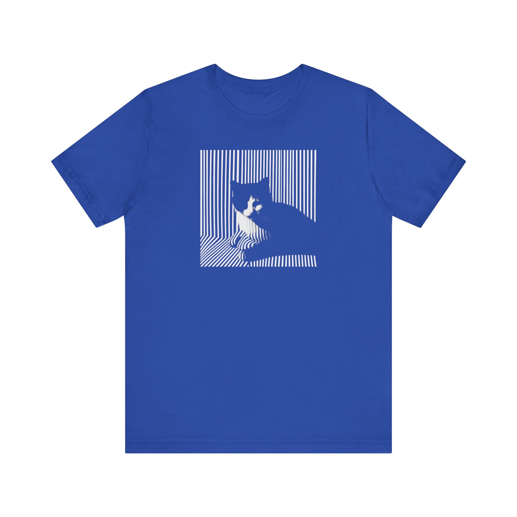 Abstract Black Cat Graphic Tee – Modern Minimalist Cat Lover Shirt