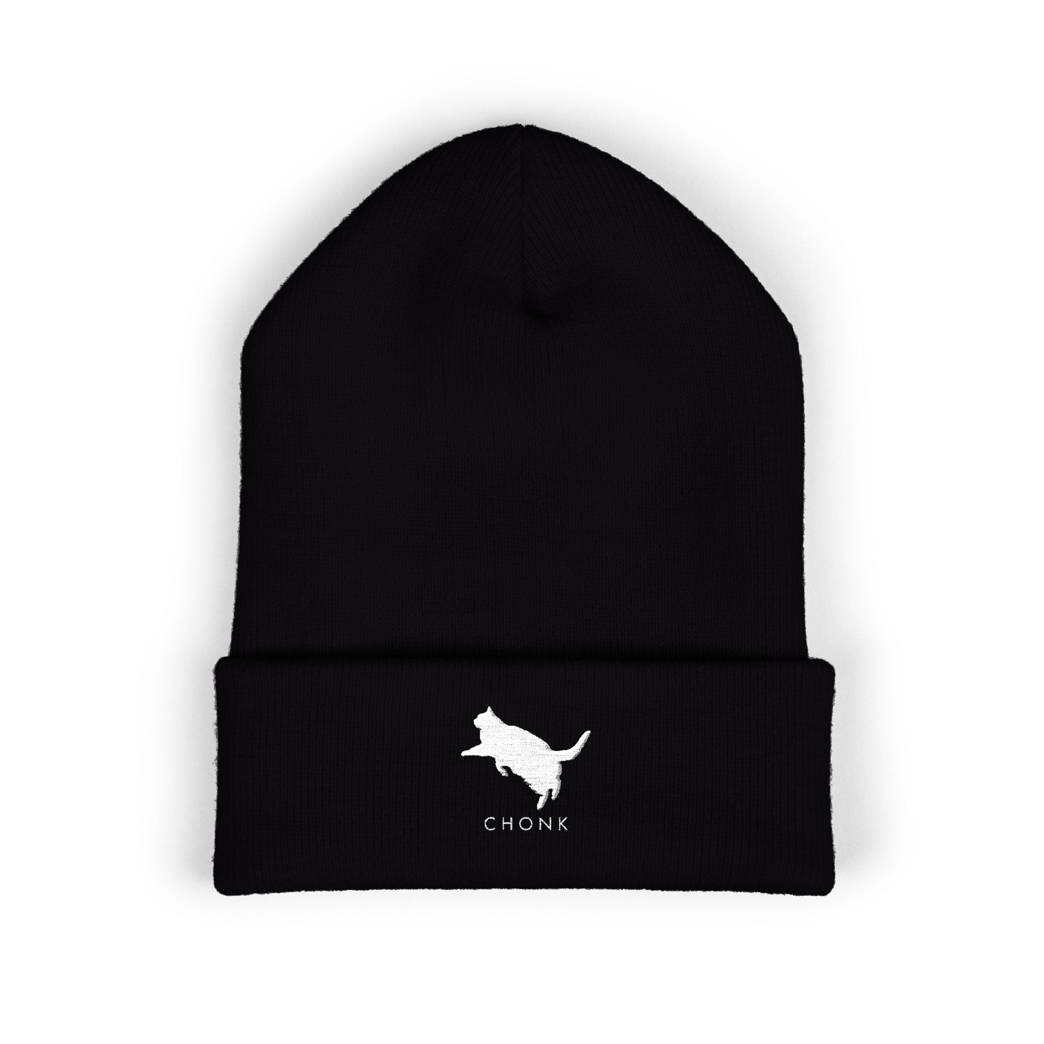 CHONK Cat Beanie Funny Embroidered Hat for Cat Lovers
