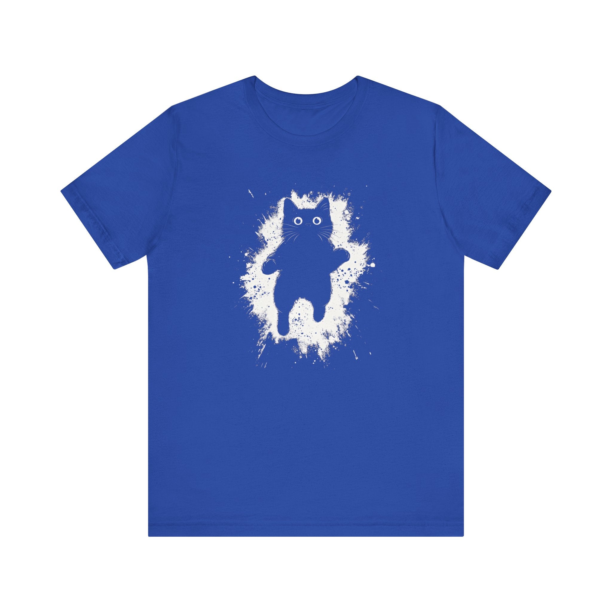 Floating Cat T-Shirt Minimalist and Quirky Design
