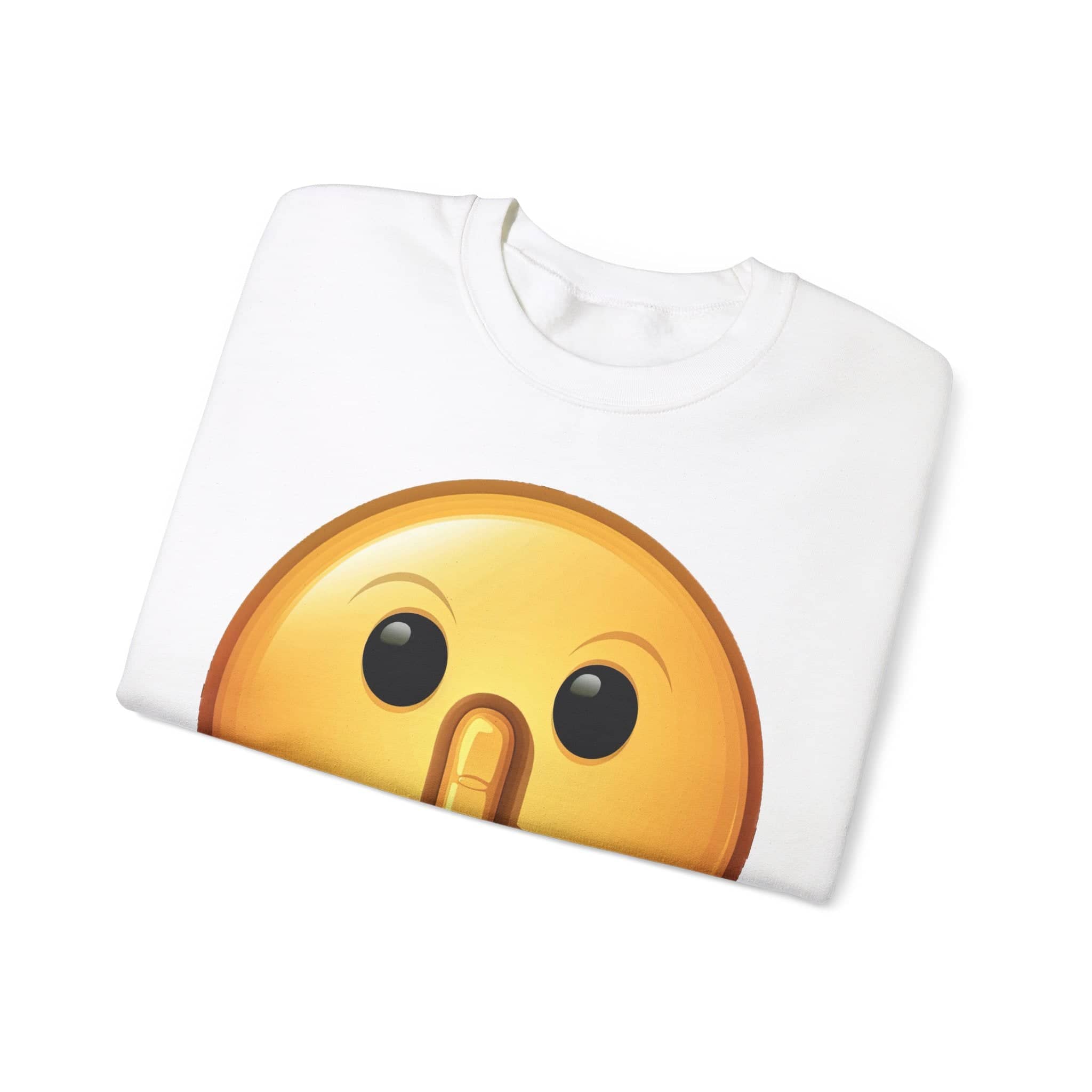 Middle Finger FU Shh Silent Protest Emoji Unisex Heavy Blend™ Crewneck Sweatshirt