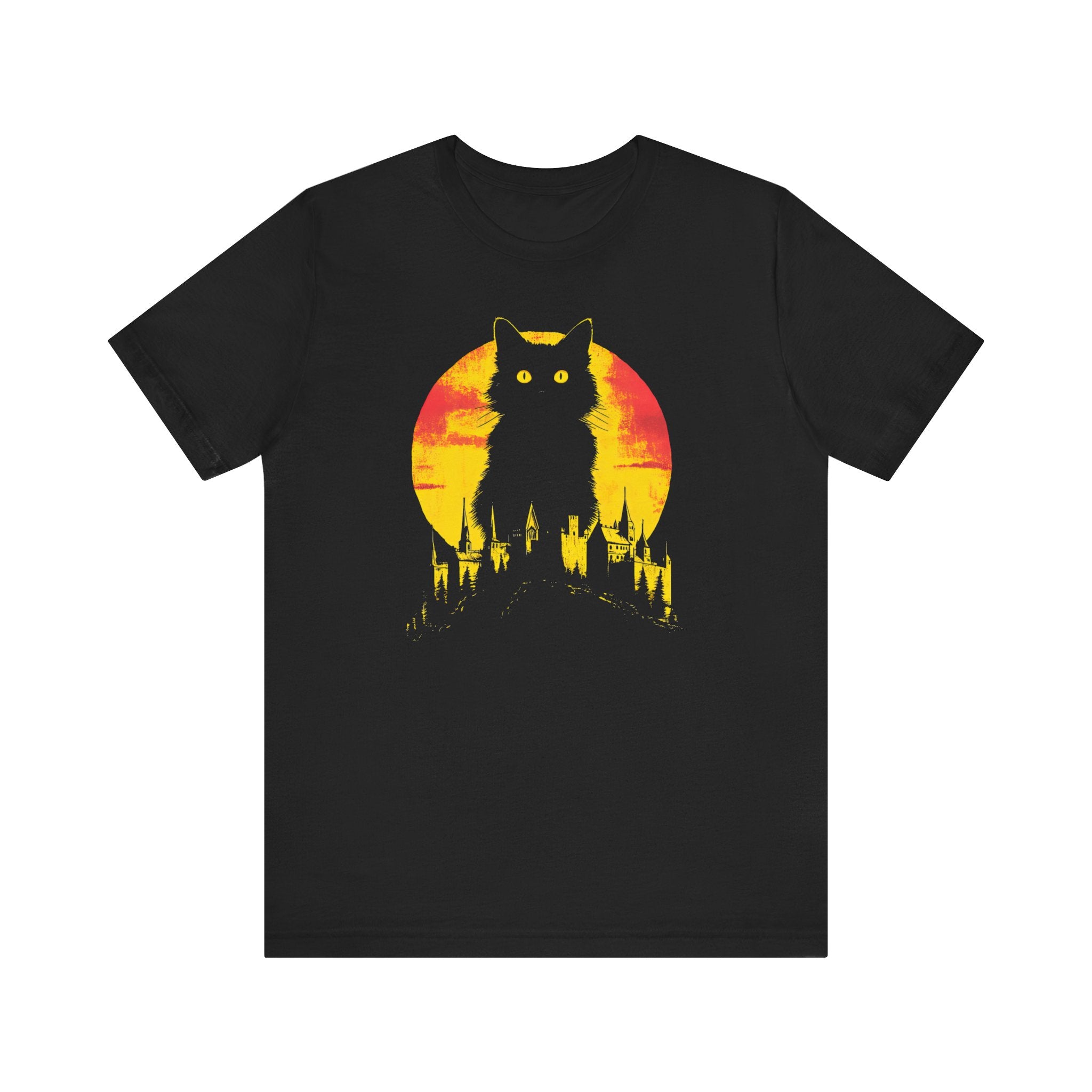 Mystical Cat Silhouette T-Shirt