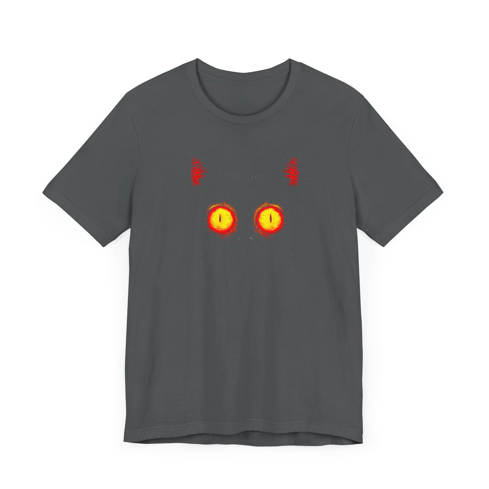 Glowing Cat Eyes T-Shirt – Mysterious Black Cat Tee