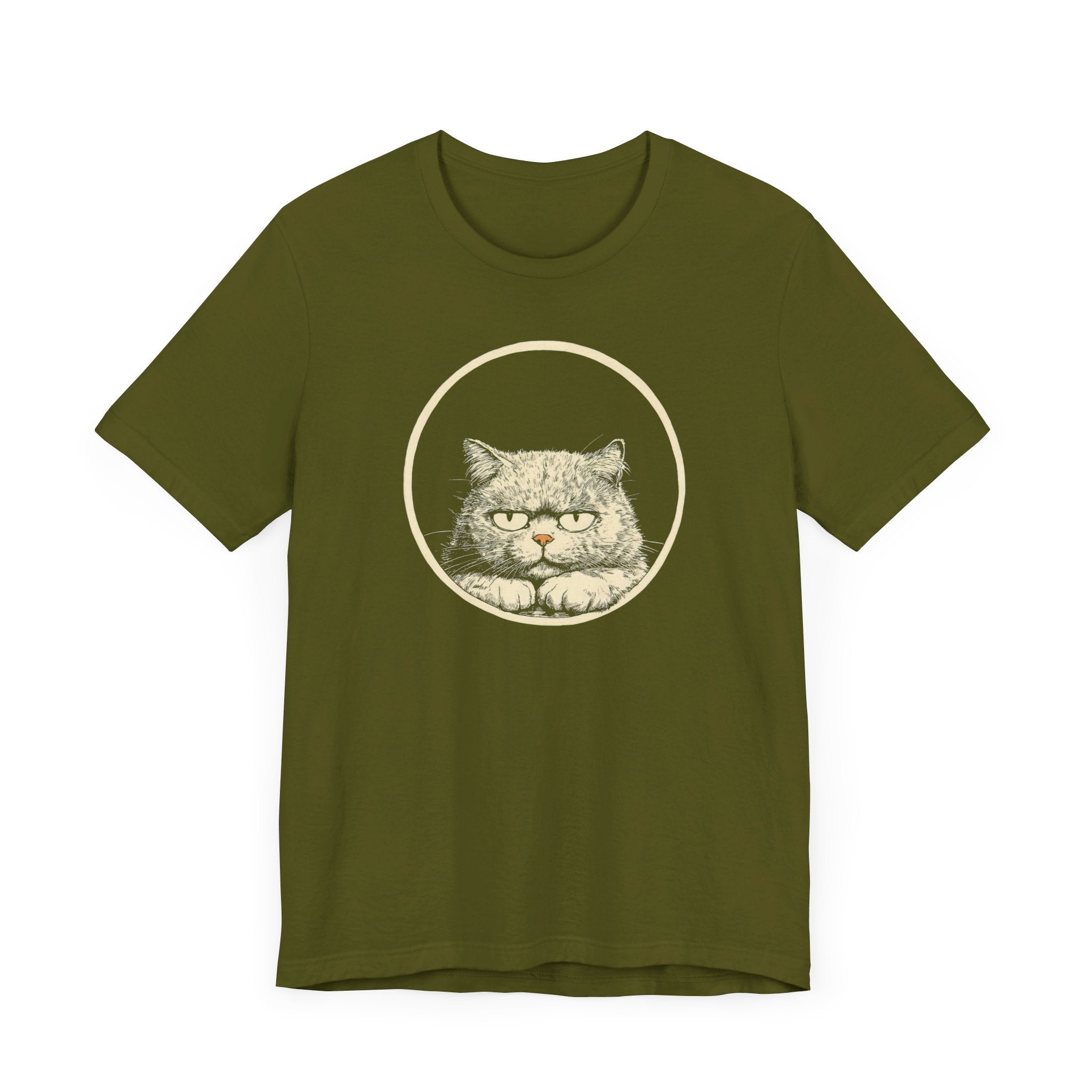 Grumpy Persian Cat Graphic Tee – Vintage Style Cat Lover Shirt
