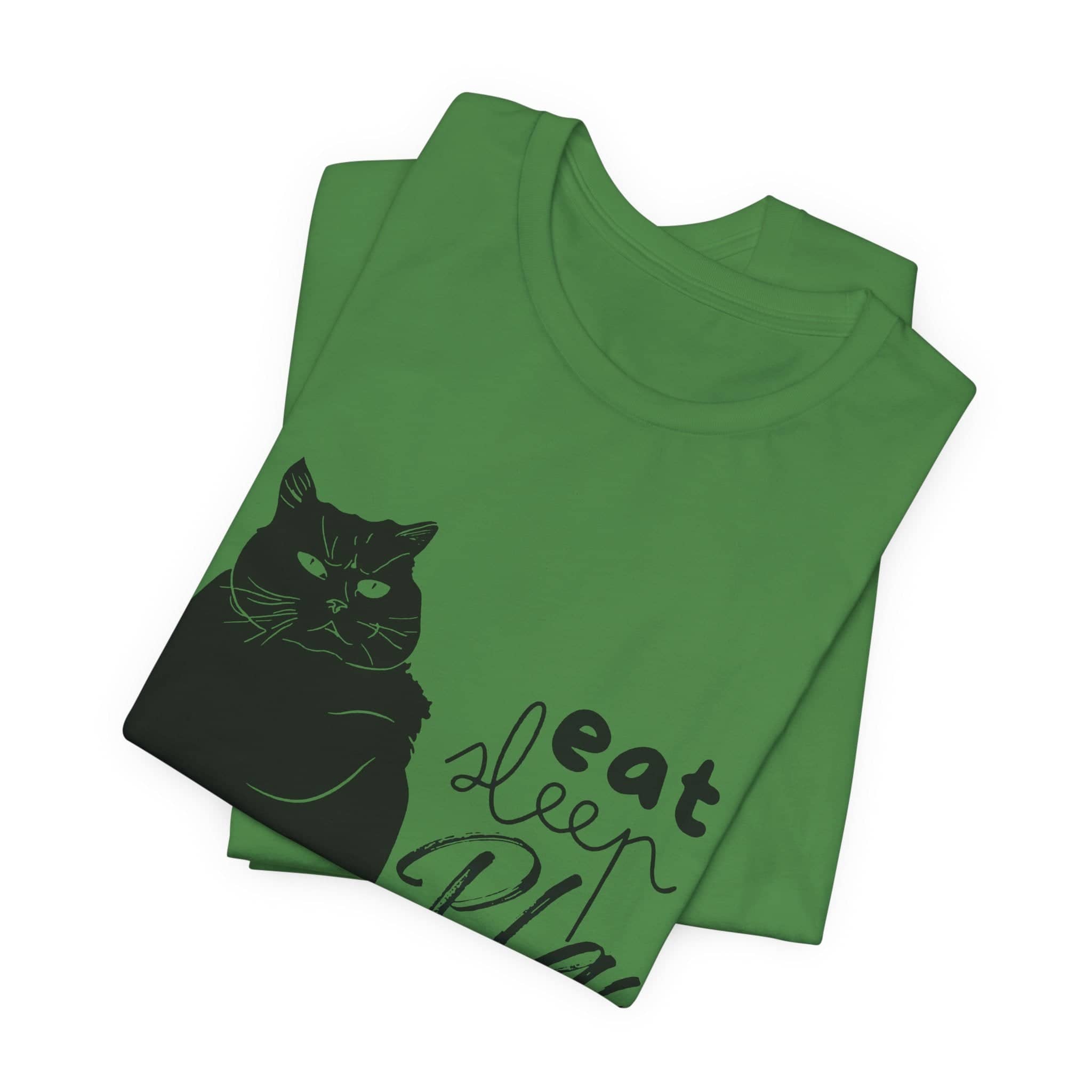 Cat's Daily Mantra - 'Eat Sleep Play Repeat' Casual T-Shirt Unisex Jersey Short Sleeve Tee