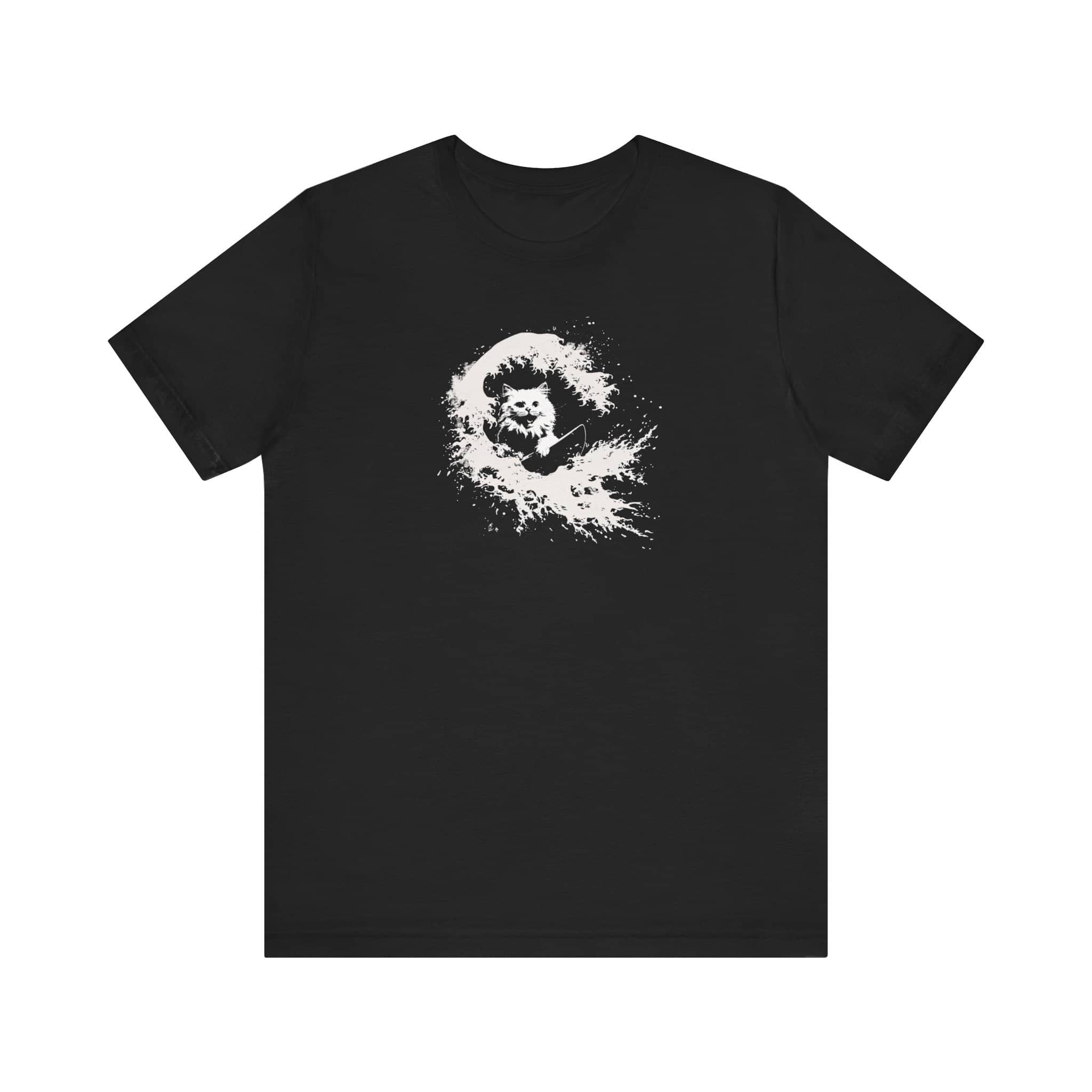 Surfing Cat in Wave Graphic Tee