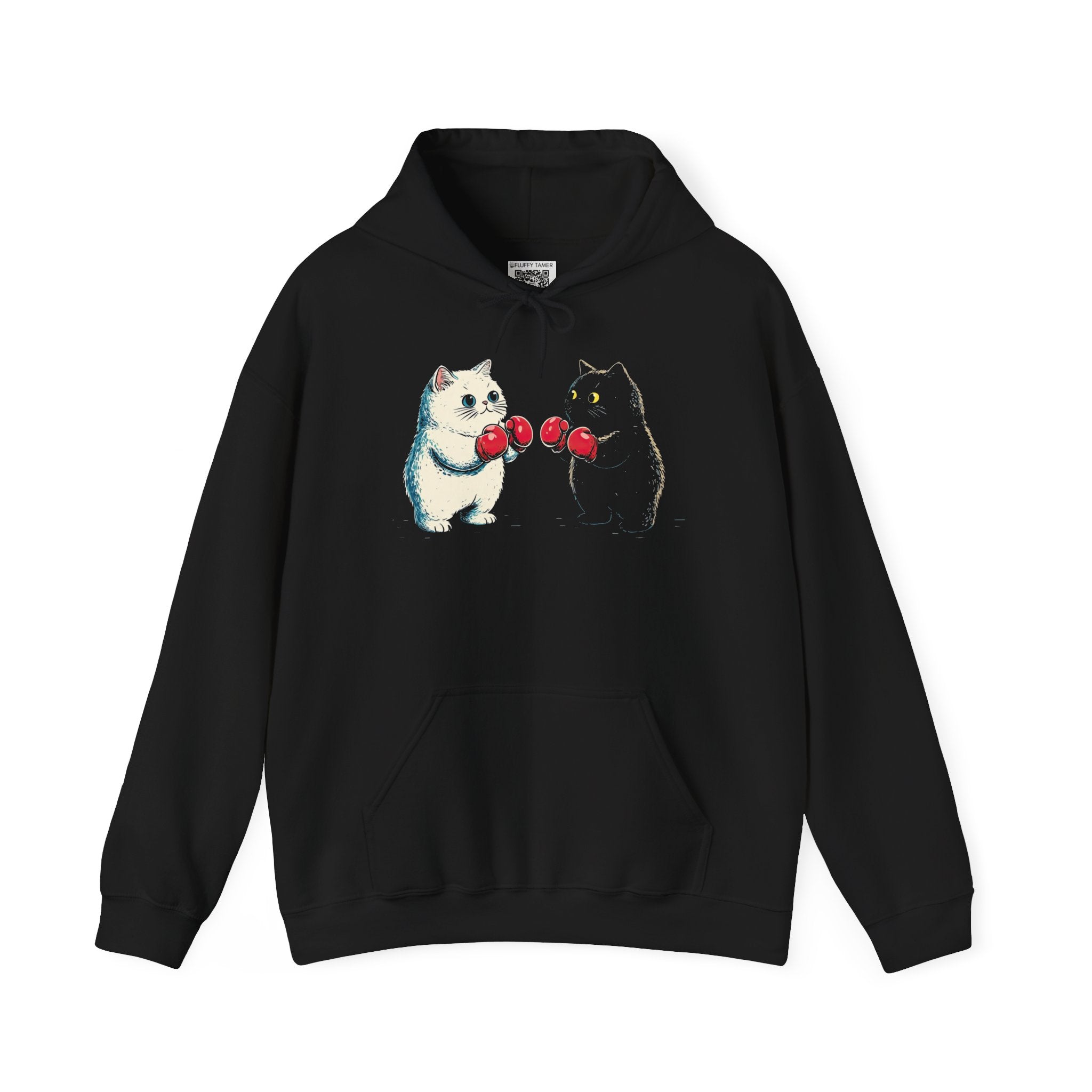Hooded Sweatshirt - Boxing Cats Design