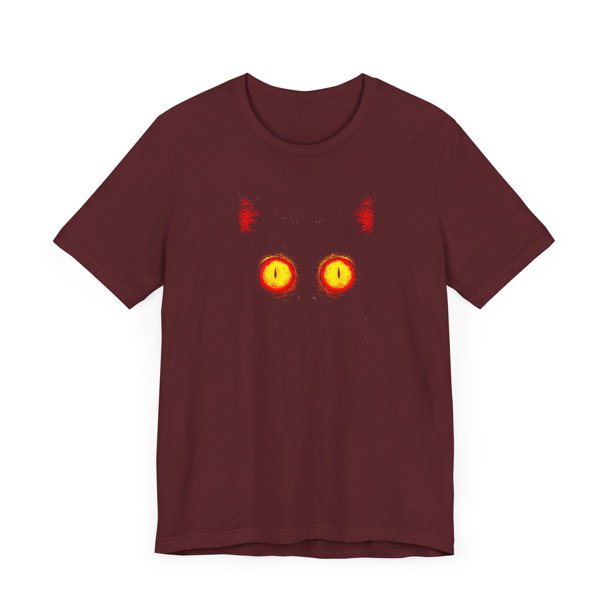 Glowing Cat Eyes T-Shirt – Mysterious Black Cat Tee