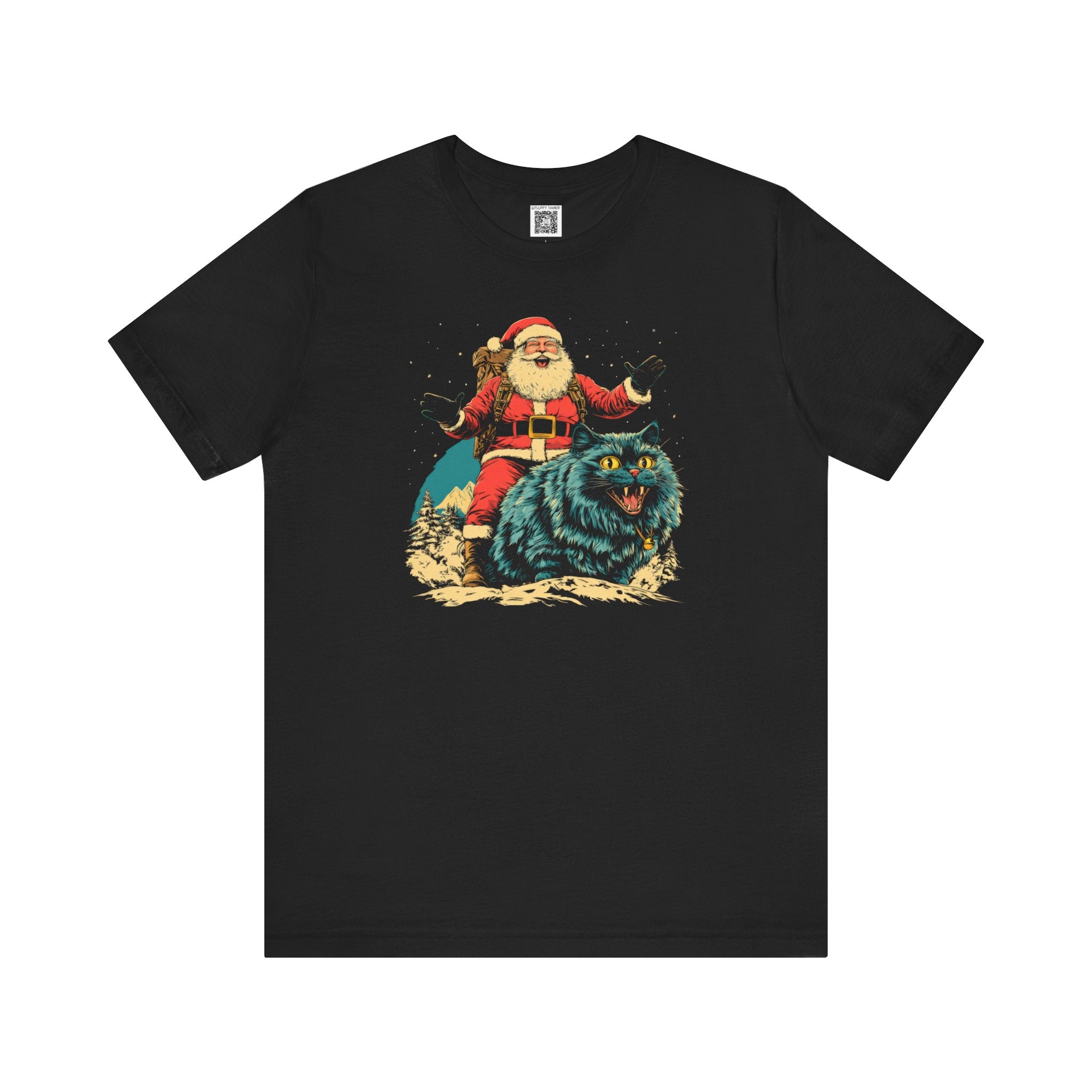 Santa Riding a Cat T-Shirt