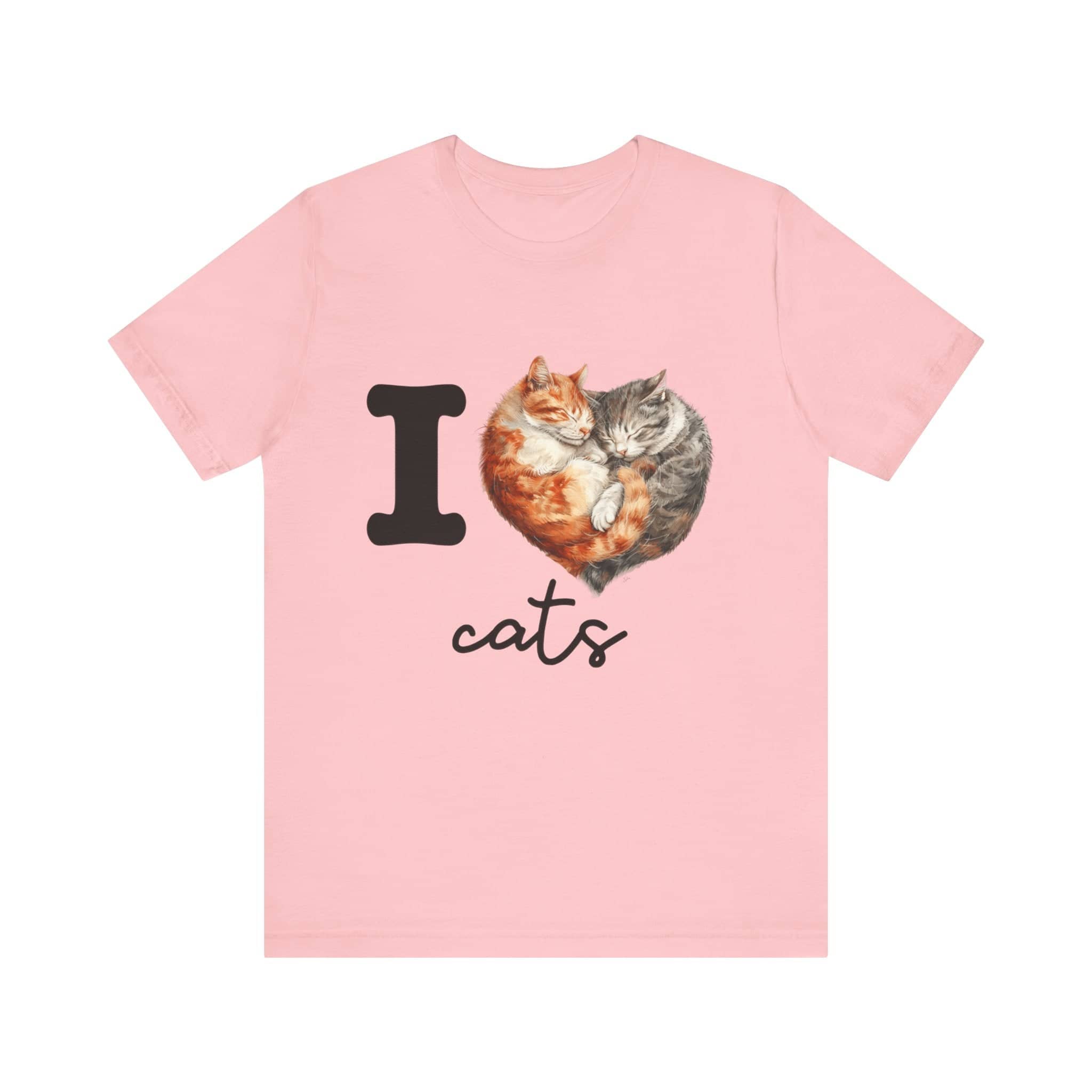 Feline Affection Tee - 'I Heart Cats' Cuddle Short Sleeve Tee