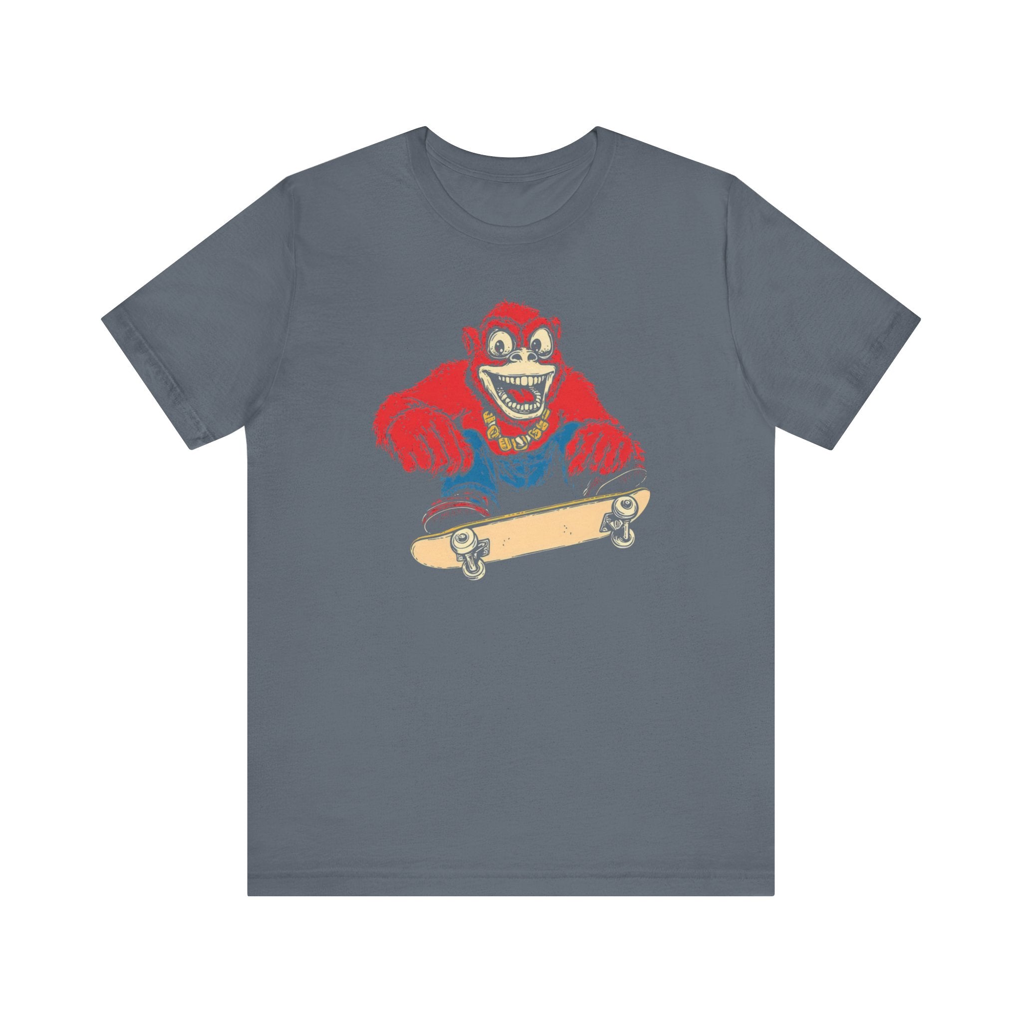 Skateboarding Gorilla T-Shirt - Cool Retro Style Ape Graphic Tee