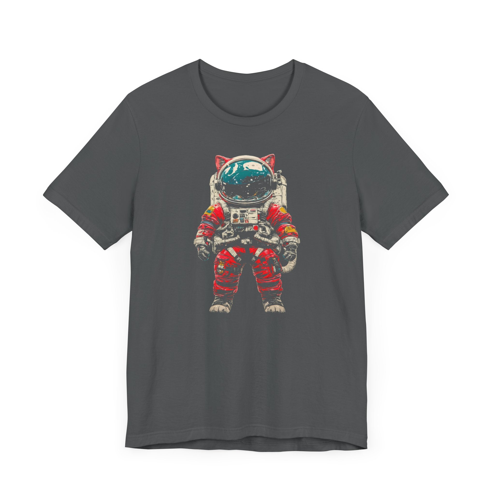Helmeted Cat Astronaut Graphic Tee
