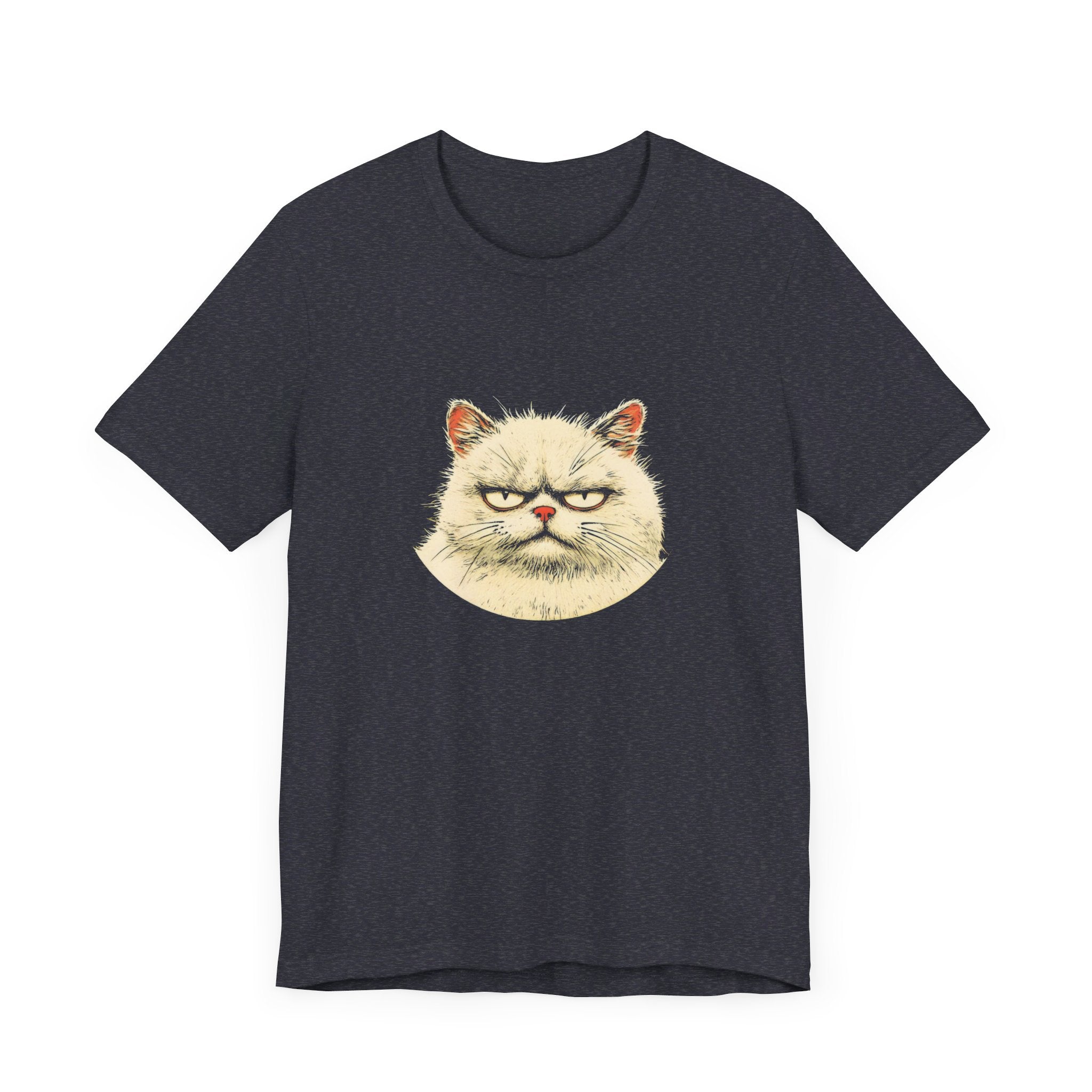 Grumpy Persian Cat Graphic Tee – Vintage Style Cat Lover Shirt