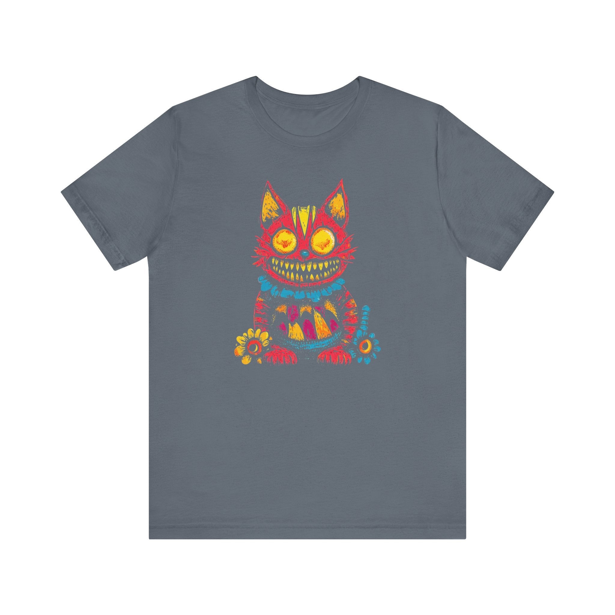 Psychedelic Grinning Cat Graphic Tee