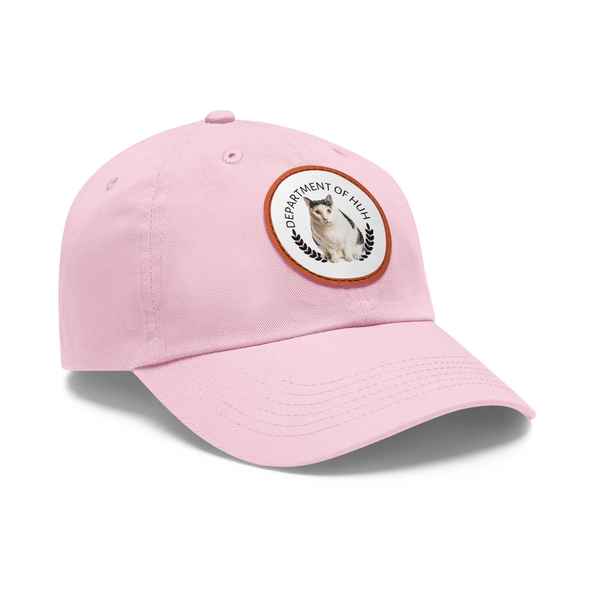 Department of HUH Cat Dad Hat with Leather Patch (Round)