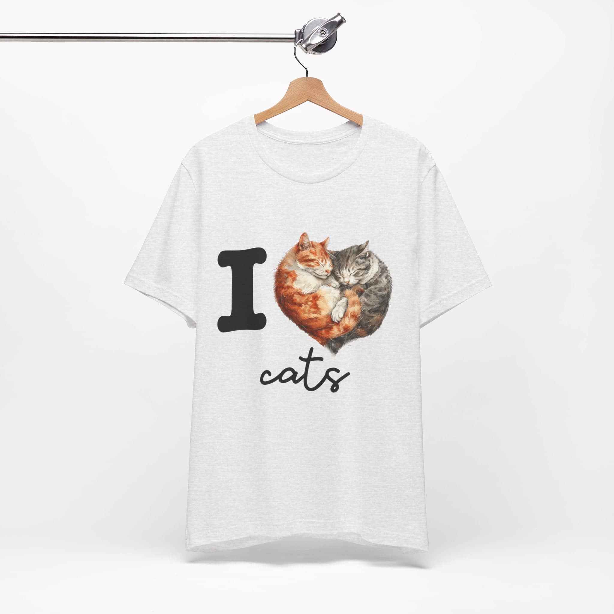 Feline Affection Tee - 'I Heart Cats' Cuddle Short Sleeve Tee