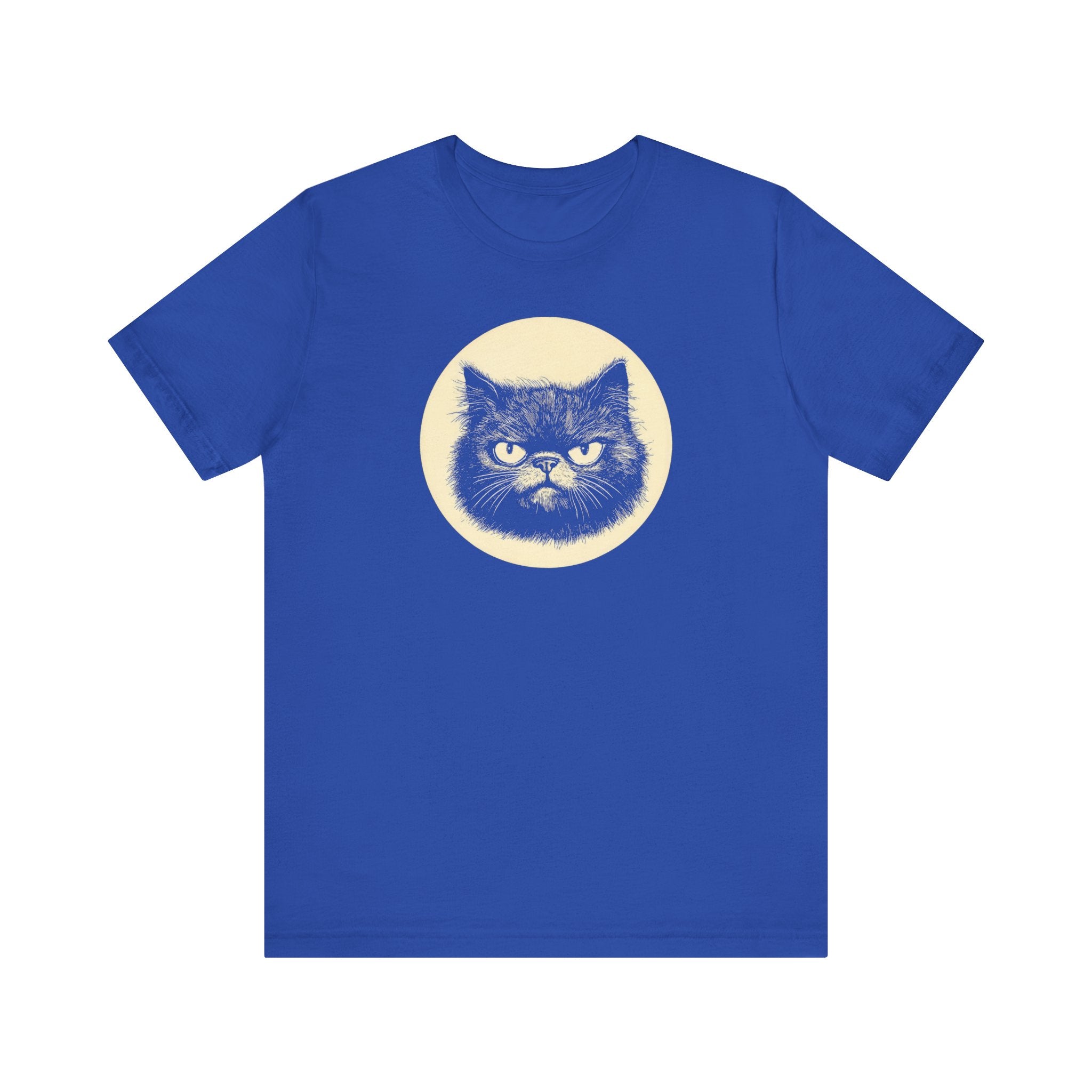 Grumpy Black Cat Graphic Tee – Vintage Style Cat Lover Shirt