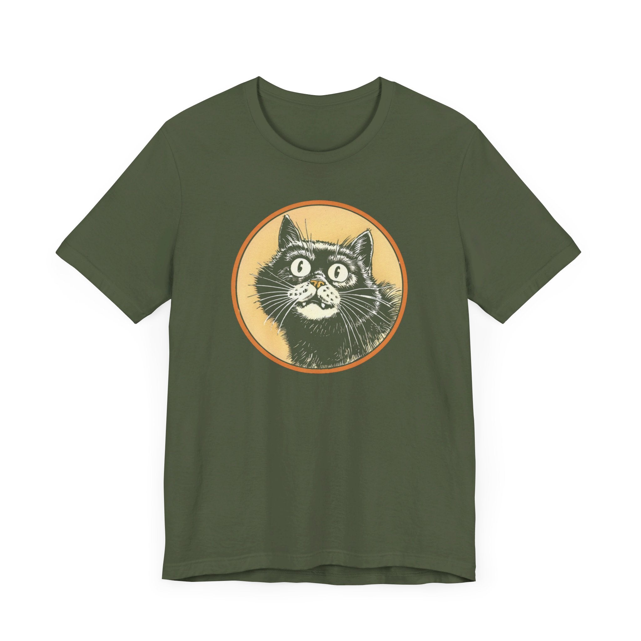 Happy Cat Graphic Tee – Vintage Style Cat Lover Shirt