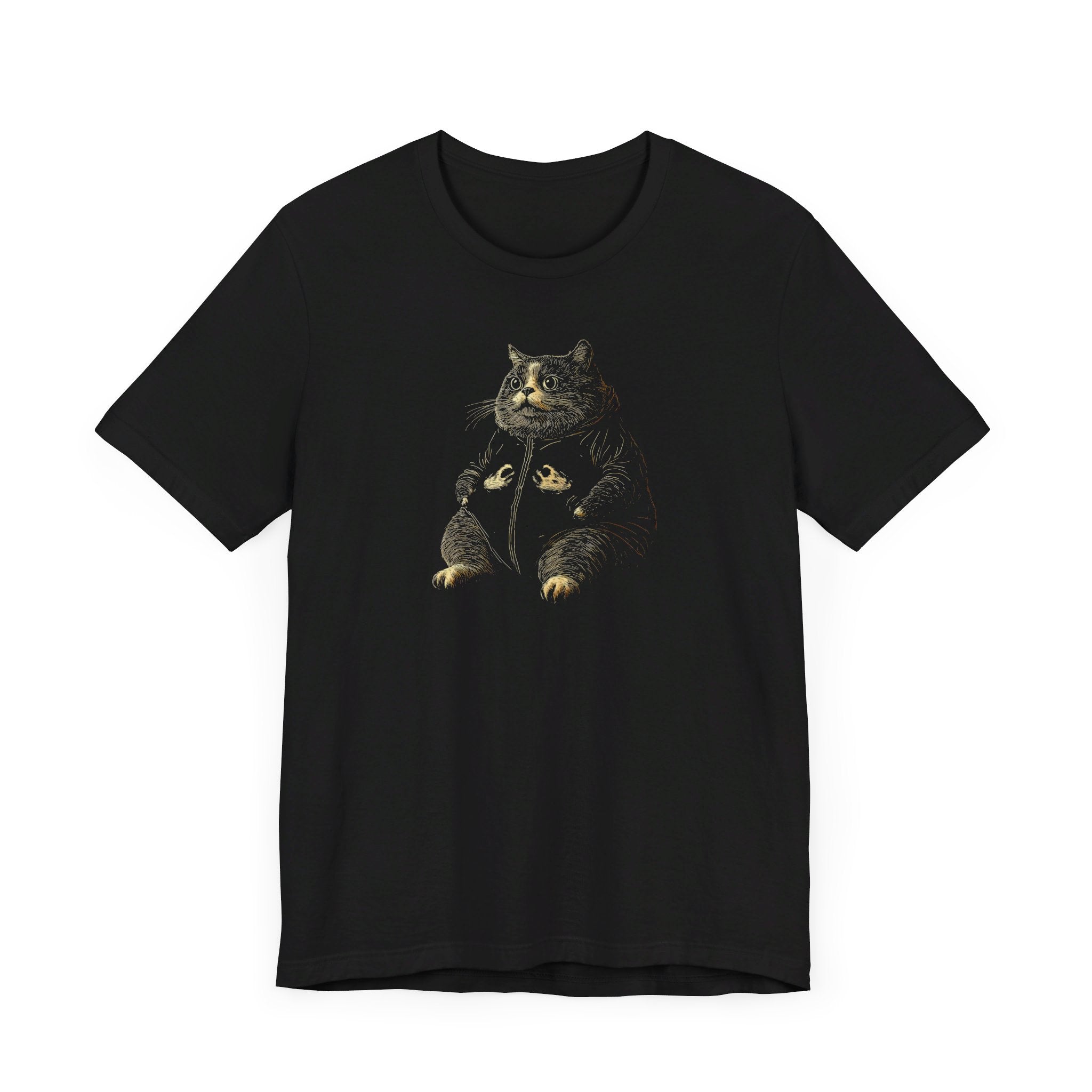 Chubby Cat Hoodie Graphic T-Shirt