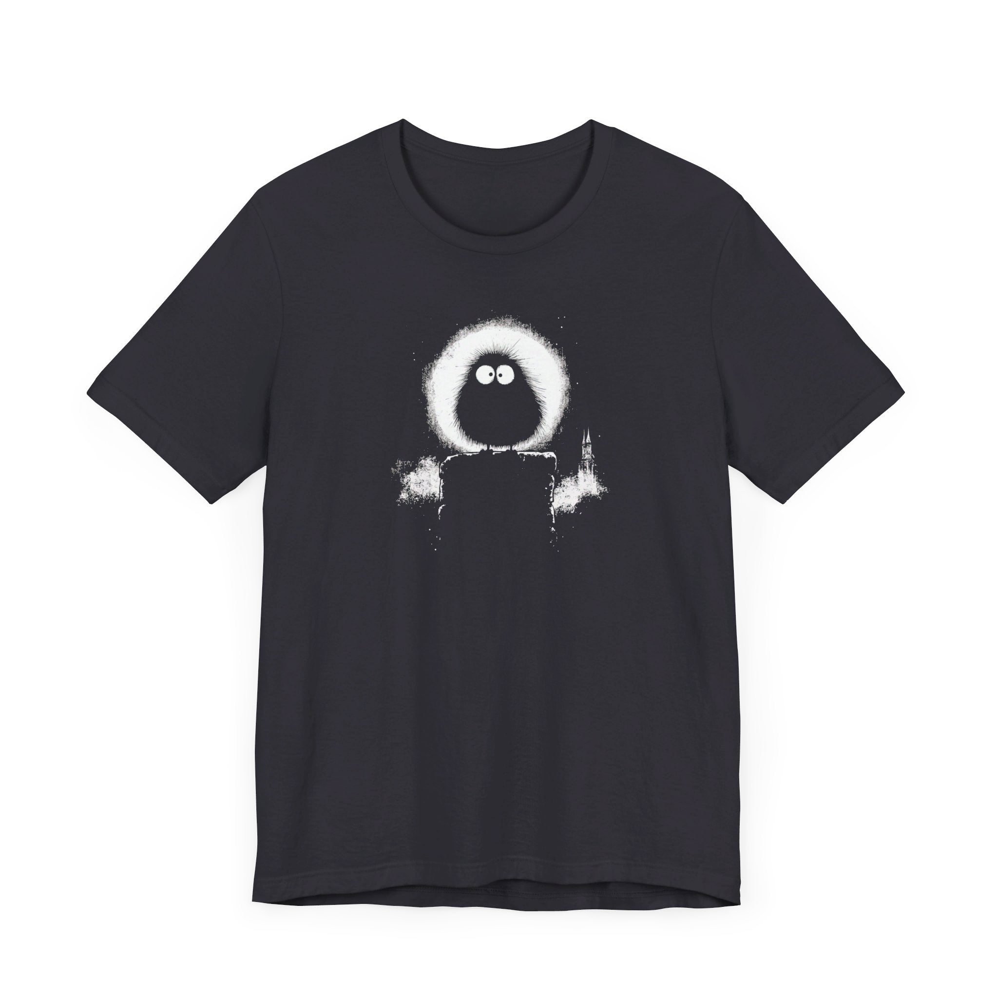 Mysterious Fuzzy Creature Graphic Tee – Black