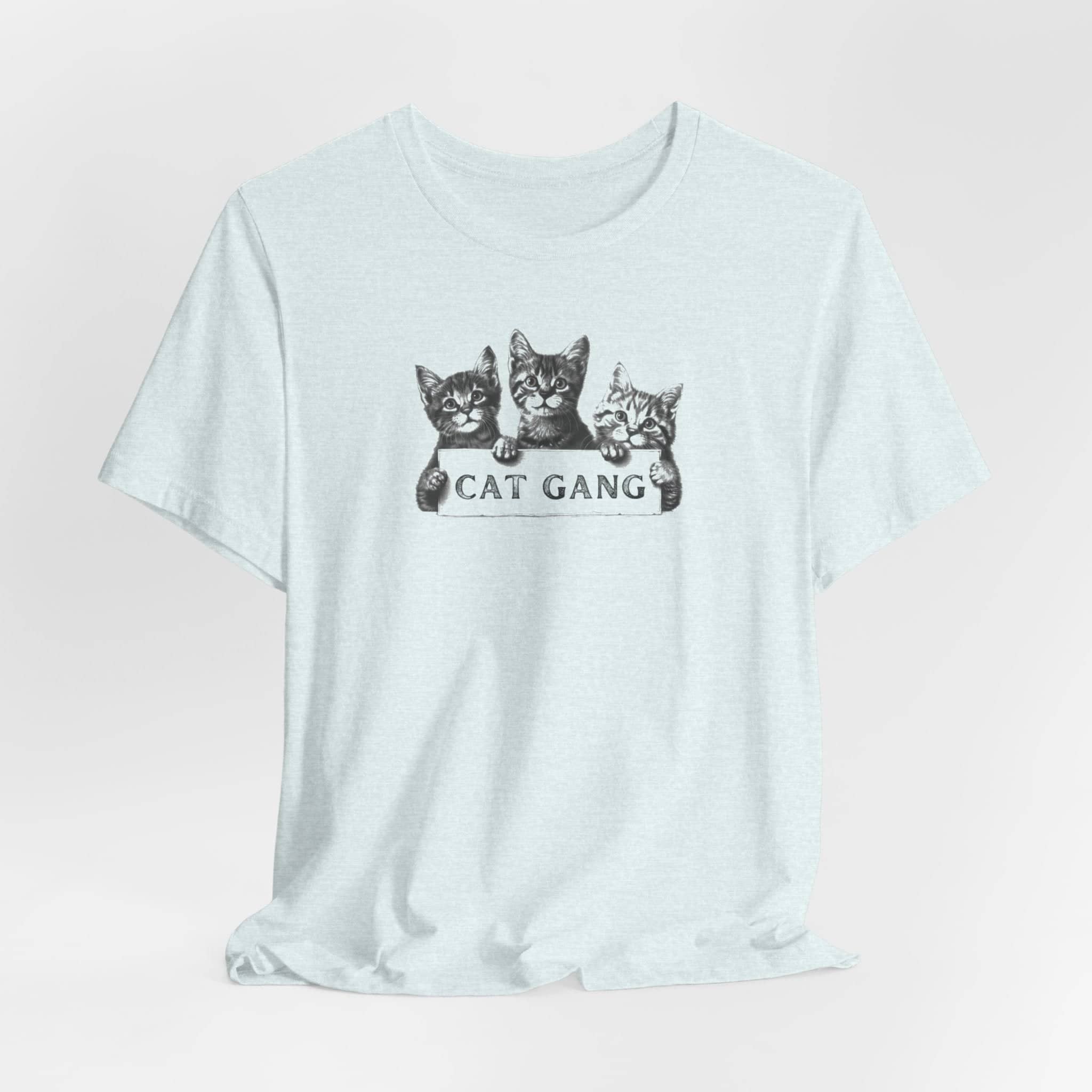 Cat Gang Shirt Funny Cat Lover Kitten Unisex Jersey Short Sleeve Tee