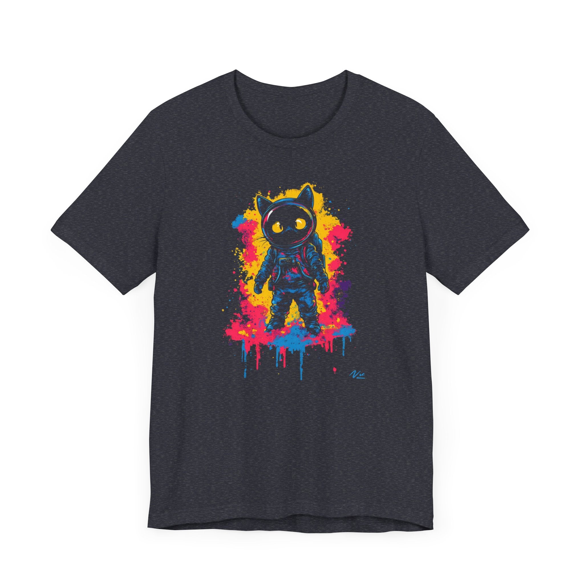 Vibrant Splash Catstronaut T-Shirt