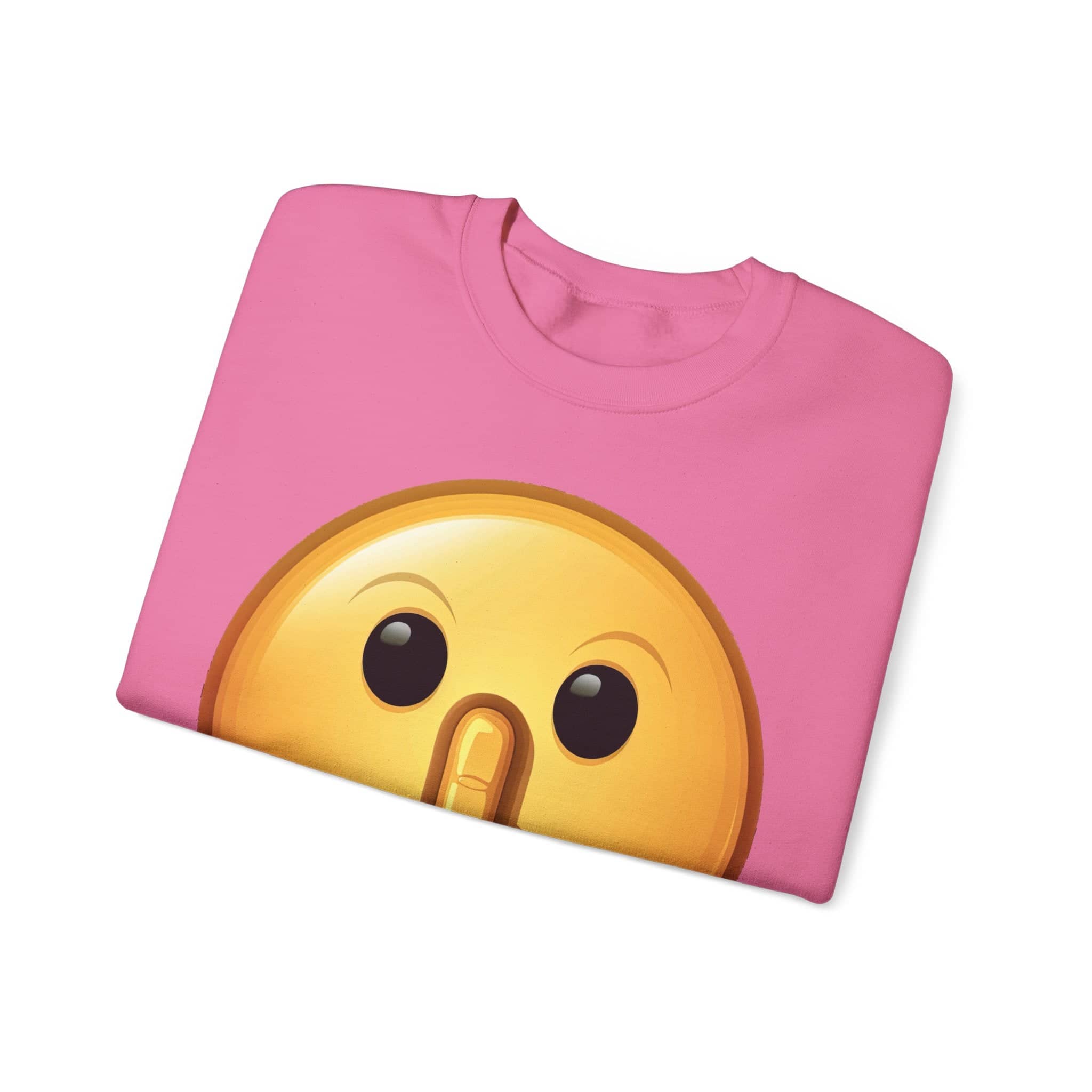 Middle Finger FU Shh Silent Protest Emoji Unisex Heavy Blend™ Crewneck Sweatshirt