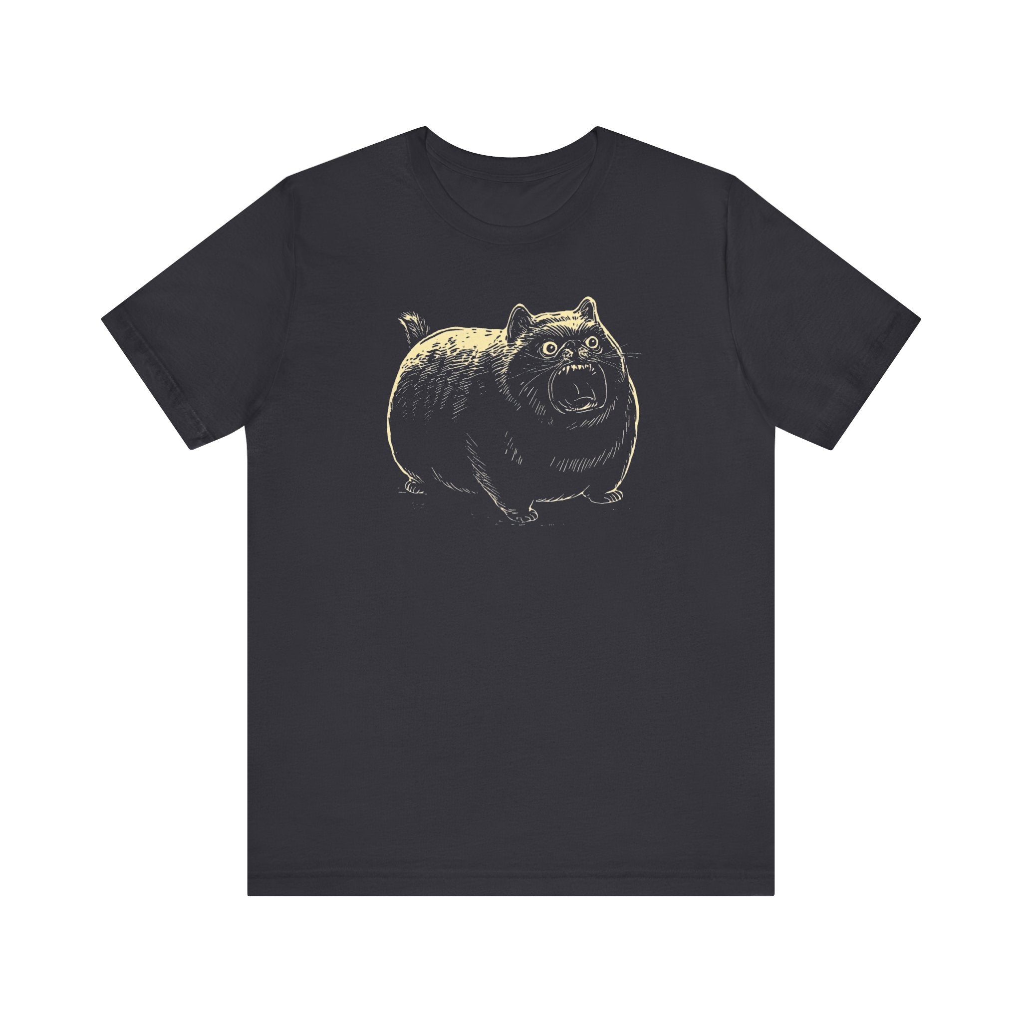 Angry Chubby Cat Graphic T-Shirt