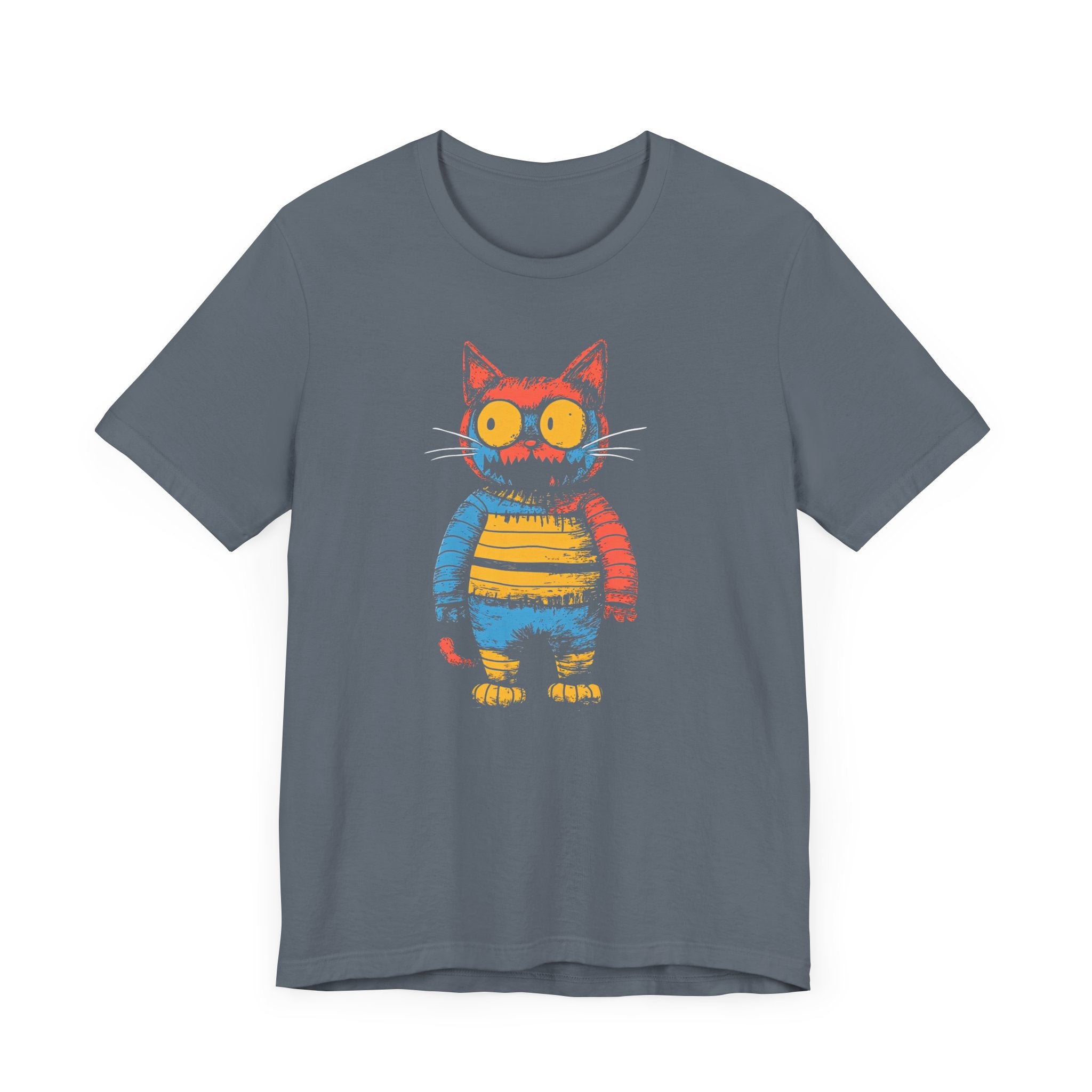 Colorful Striped Cat T-Shirt