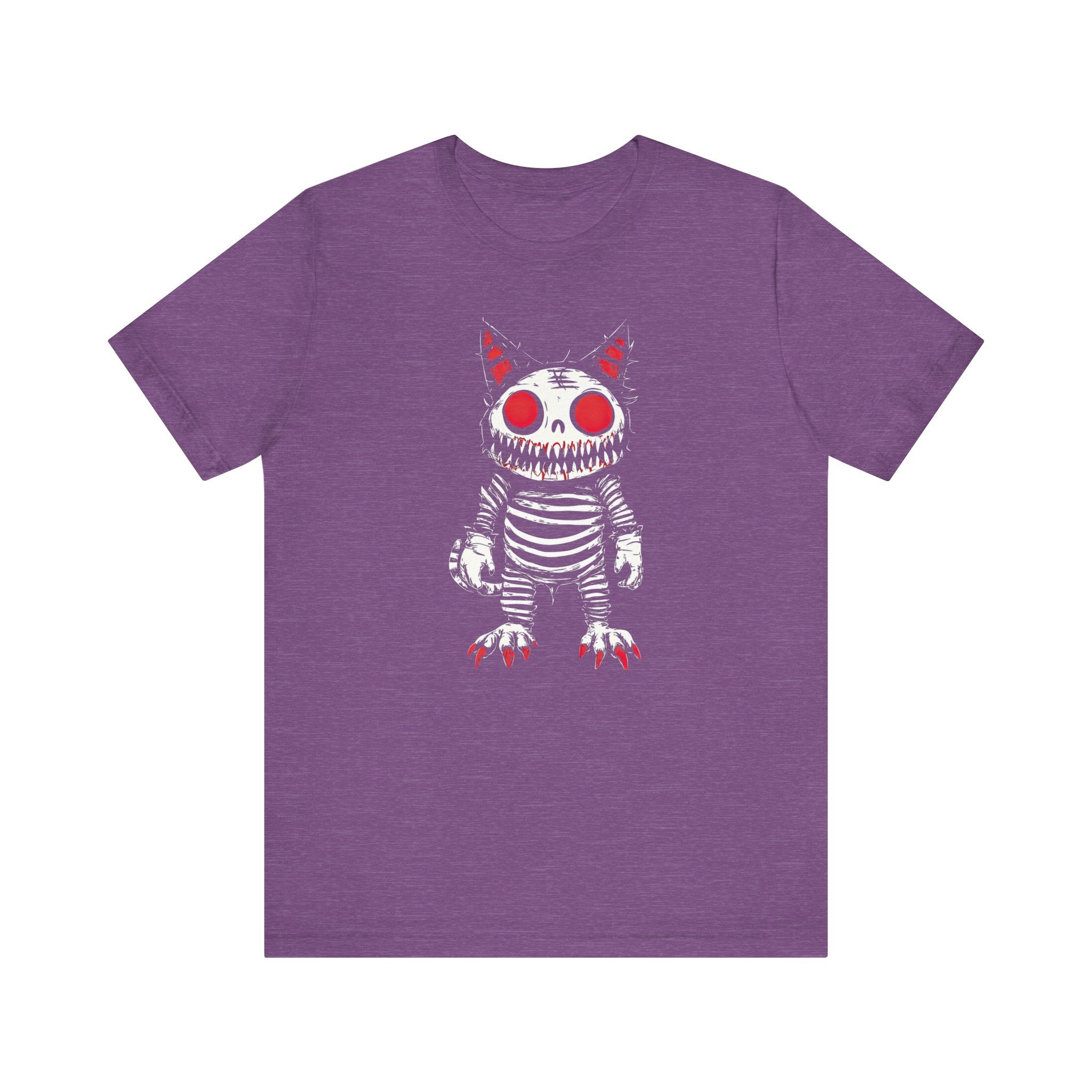 Creepy Striped Skeleton Cat Tee