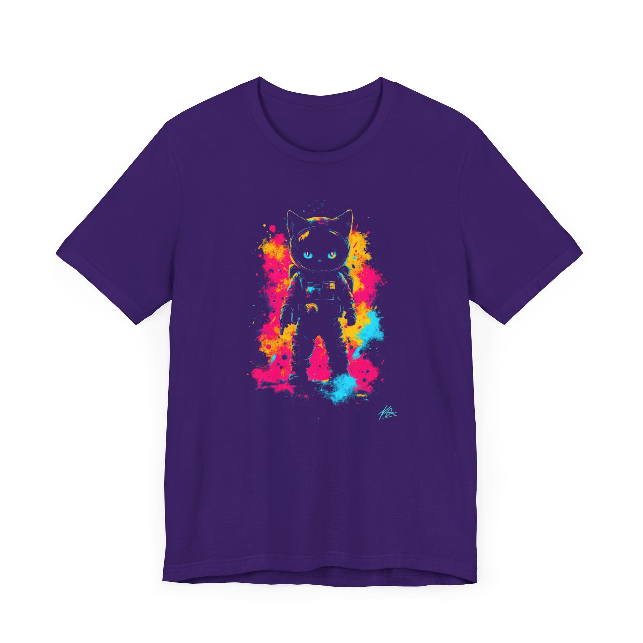 Neon Astronaut Cat T-Shirt