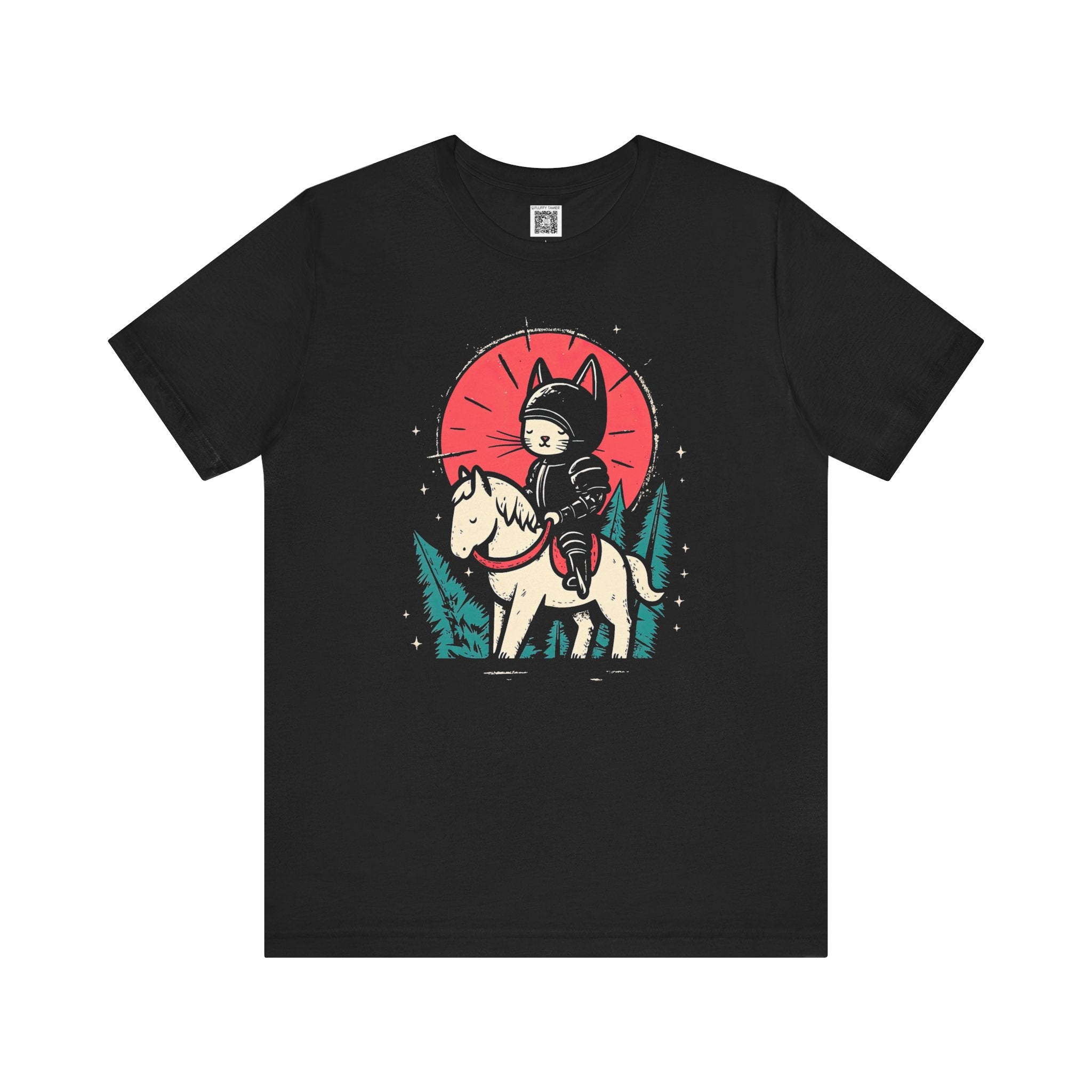 Cat Knight Riding Horse T-Shirt