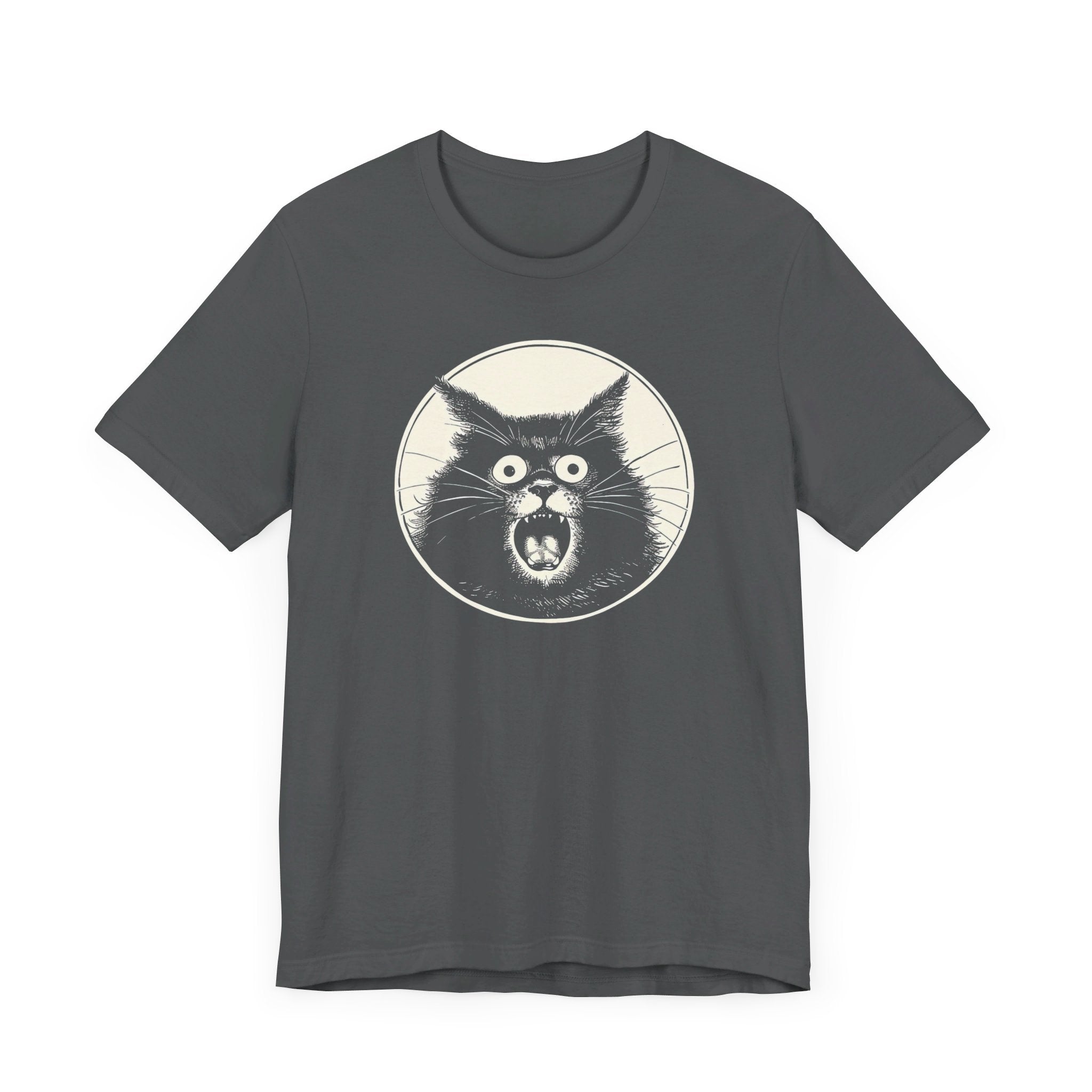 Screaming Cat Graphic Tee – Vintage Style Cat Lover Shirt