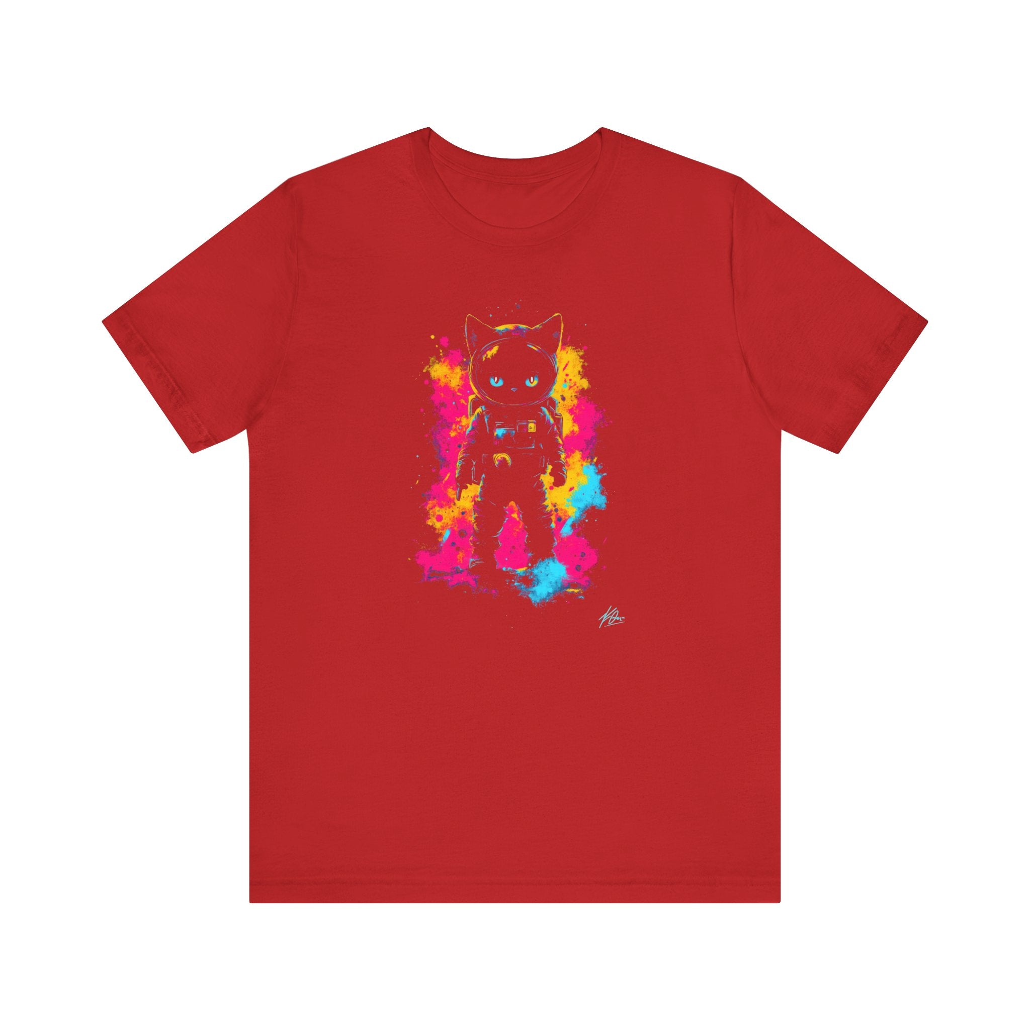 Neon Astronaut Cat T-Shirt