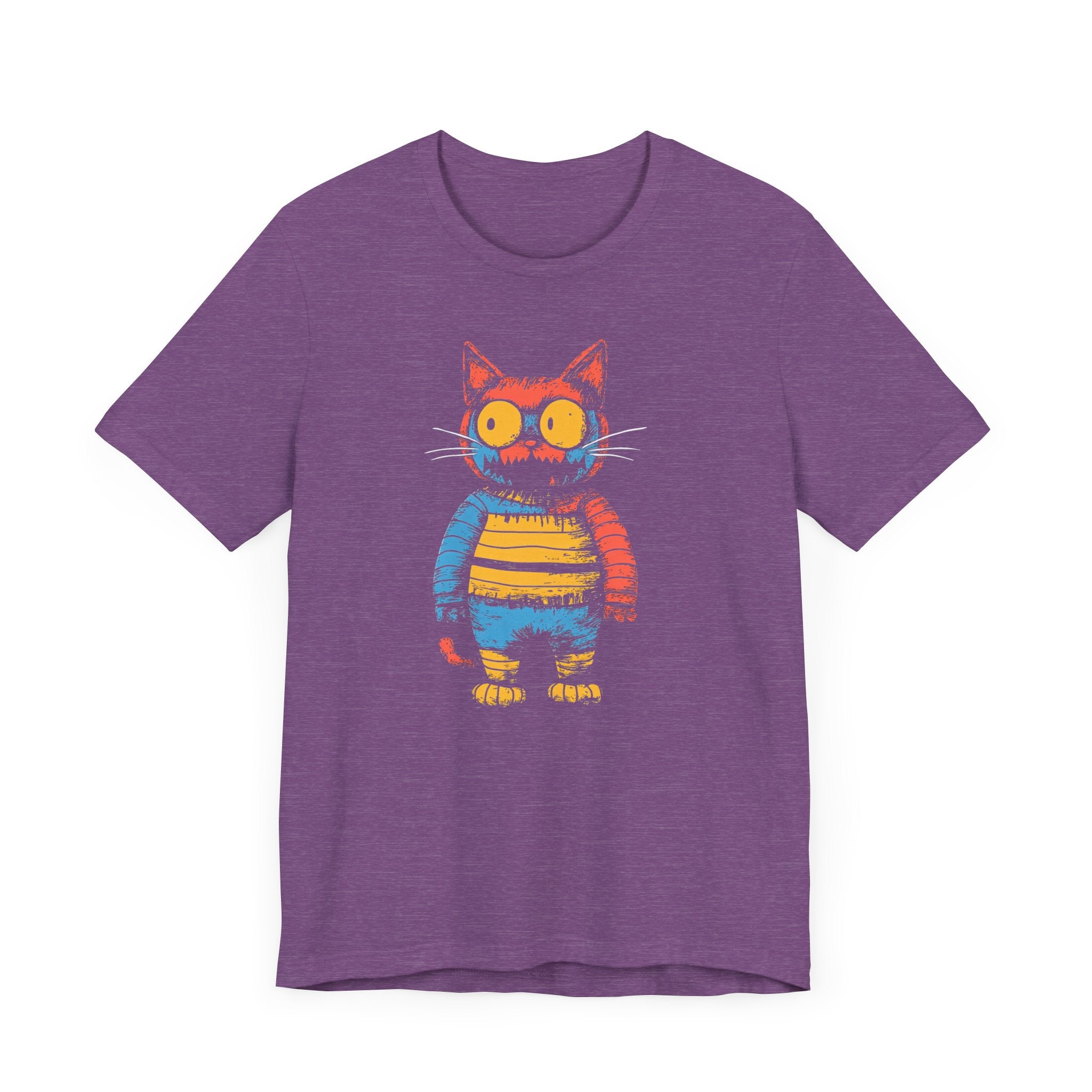 Colorful Striped Cat T-Shirt