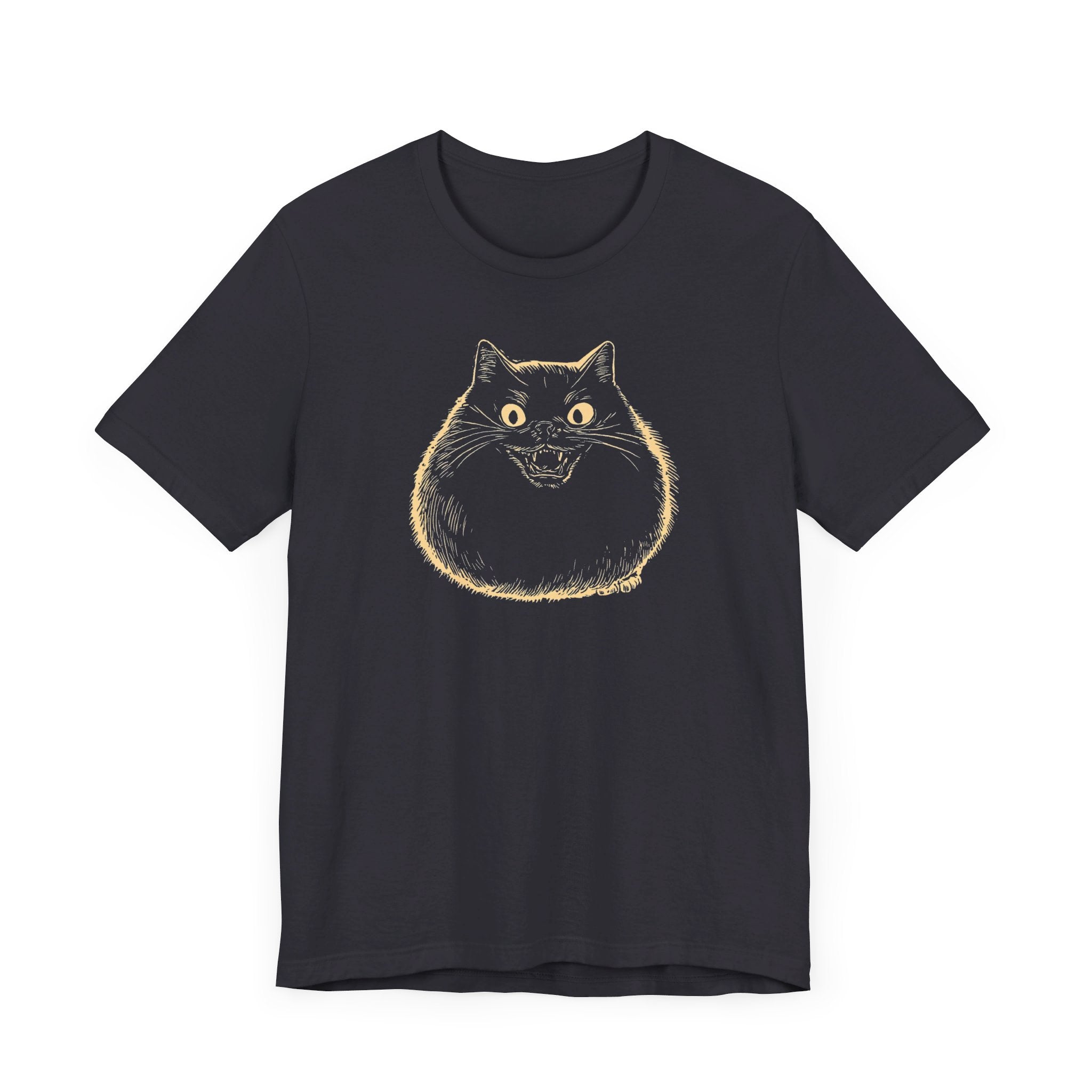 Spooky Black Cat Graphic T-Shirt
