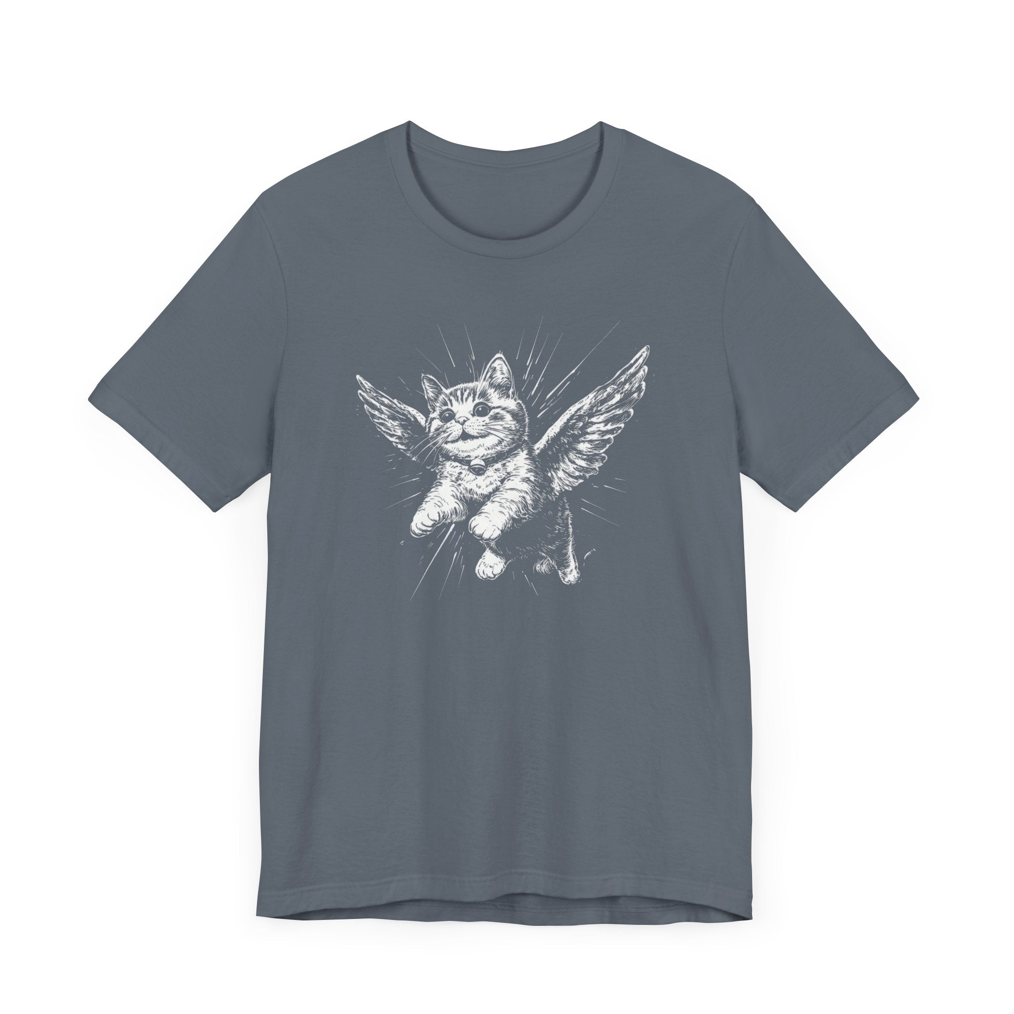 Flying Kitten with Angel Wings Graphic T-Shirt