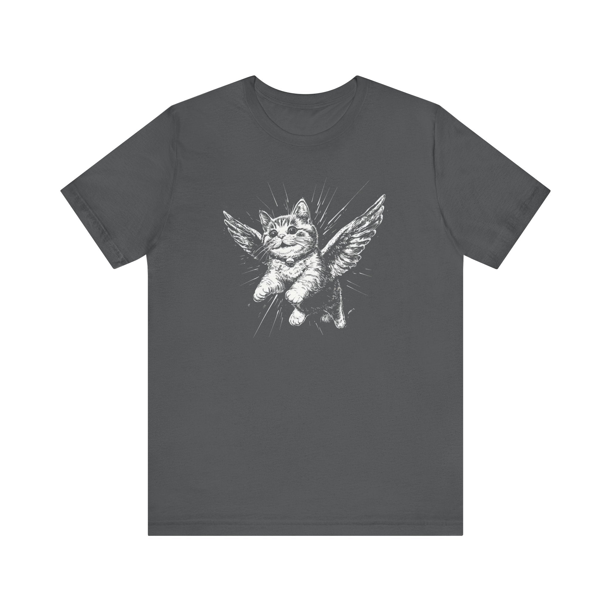 Flying Kitten with Angel Wings Graphic T-Shirt