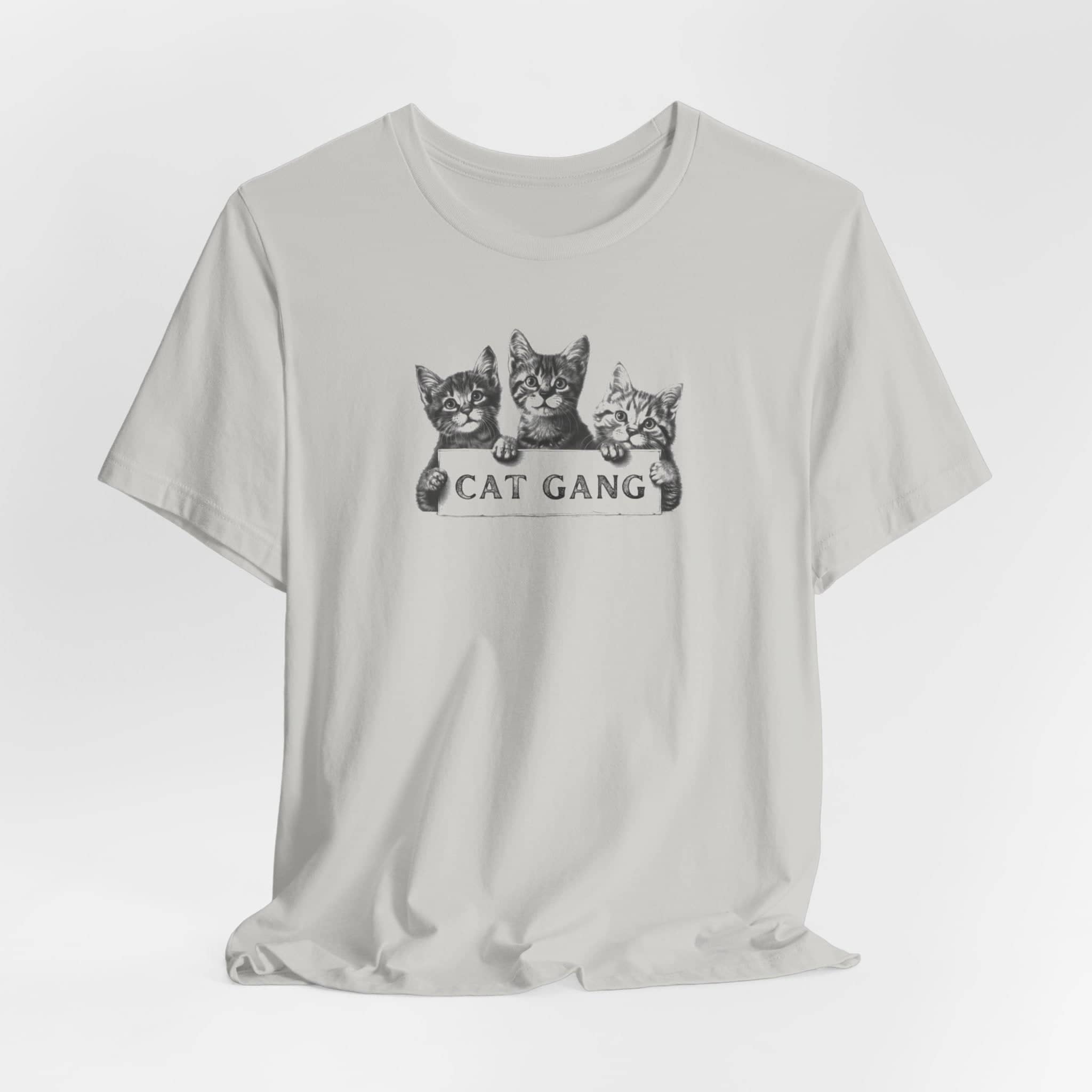 Cat Gang Shirt Funny Cat Lover Kitten Unisex Jersey Short Sleeve Tee