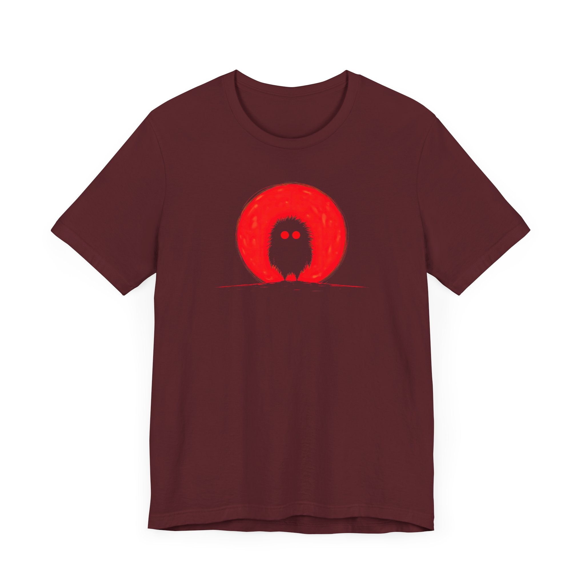 Red Moon Silhouette Creature Graphic Tee
