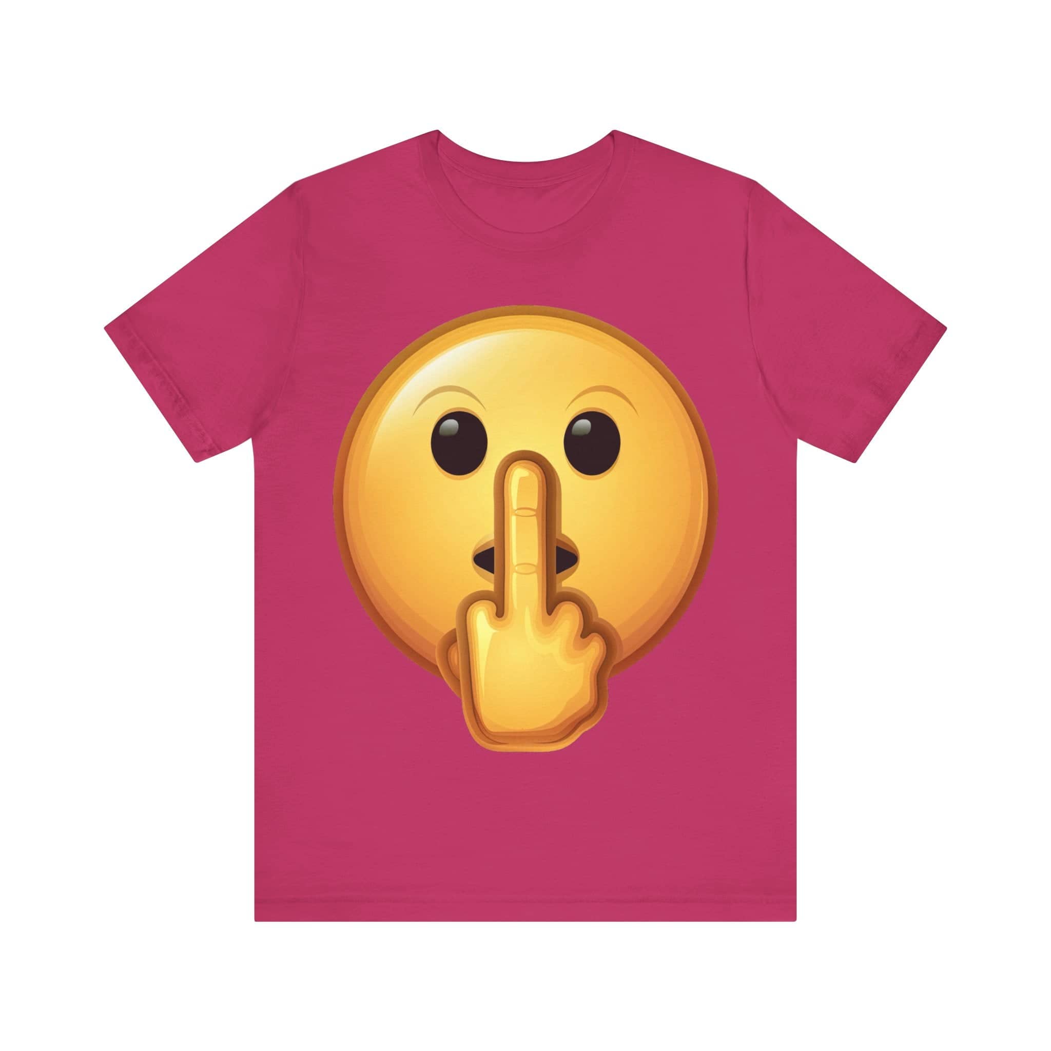 Middle Finger FU Shh Silent Protest Emoji Tee