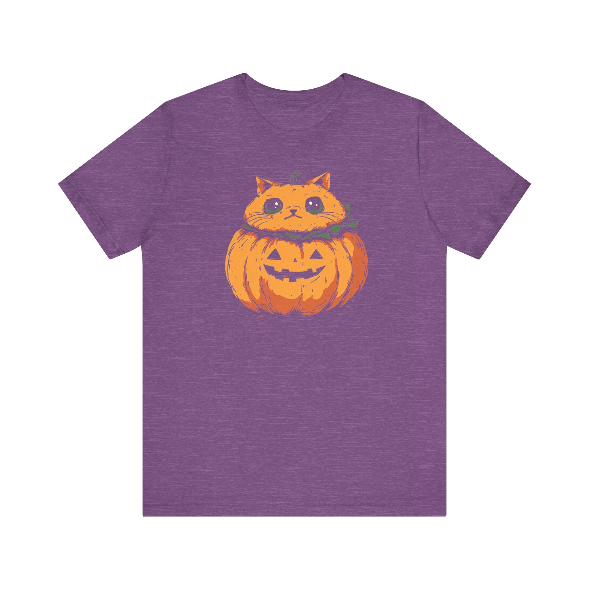 Pumpkin Cat T-Shirt - Cute Halloween Jack-o’-Lantern Kitty Design