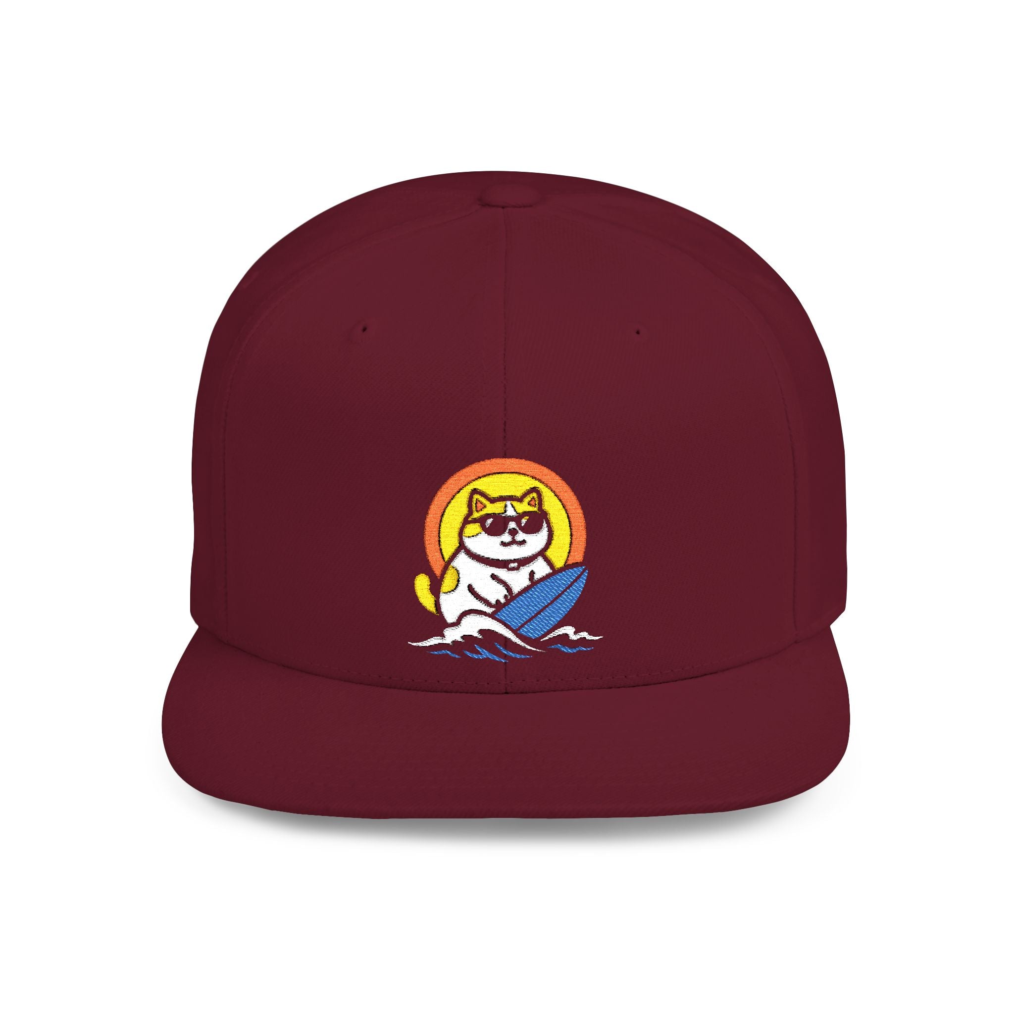 Chonky Tuxedo Surf Cat Snapback Hat