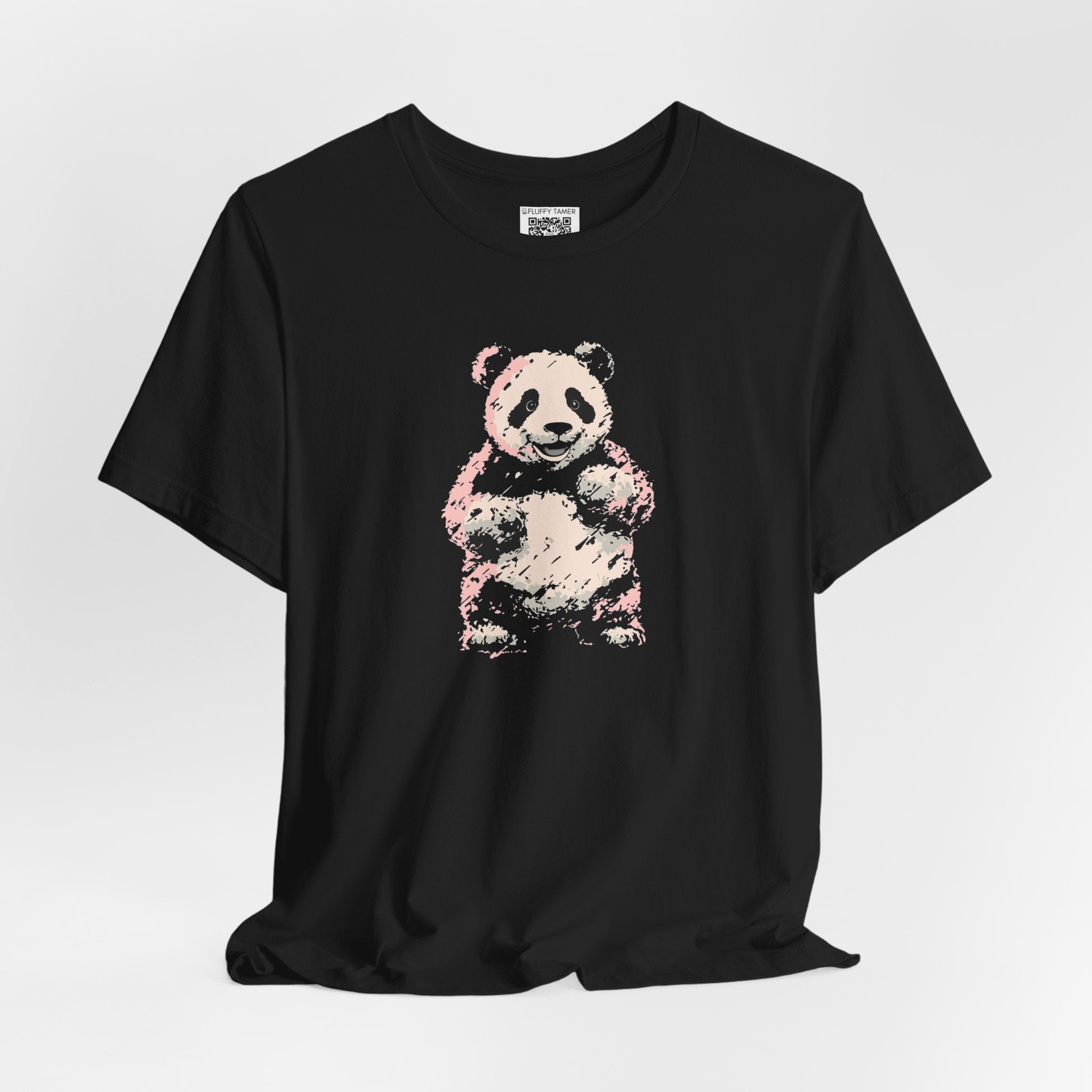 Vintage Panda Unisex Jersey Short Sleeve Tee (Black, XS–5XL)
