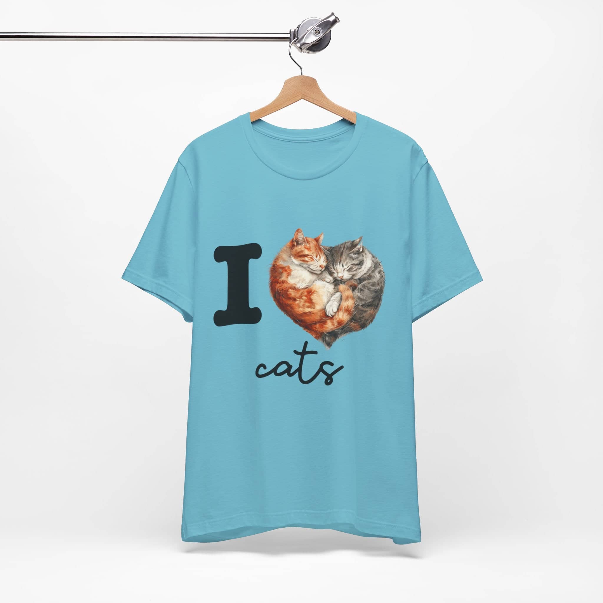 Feline Affection Tee - 'I Heart Cats' Cuddle Short Sleeve Tee