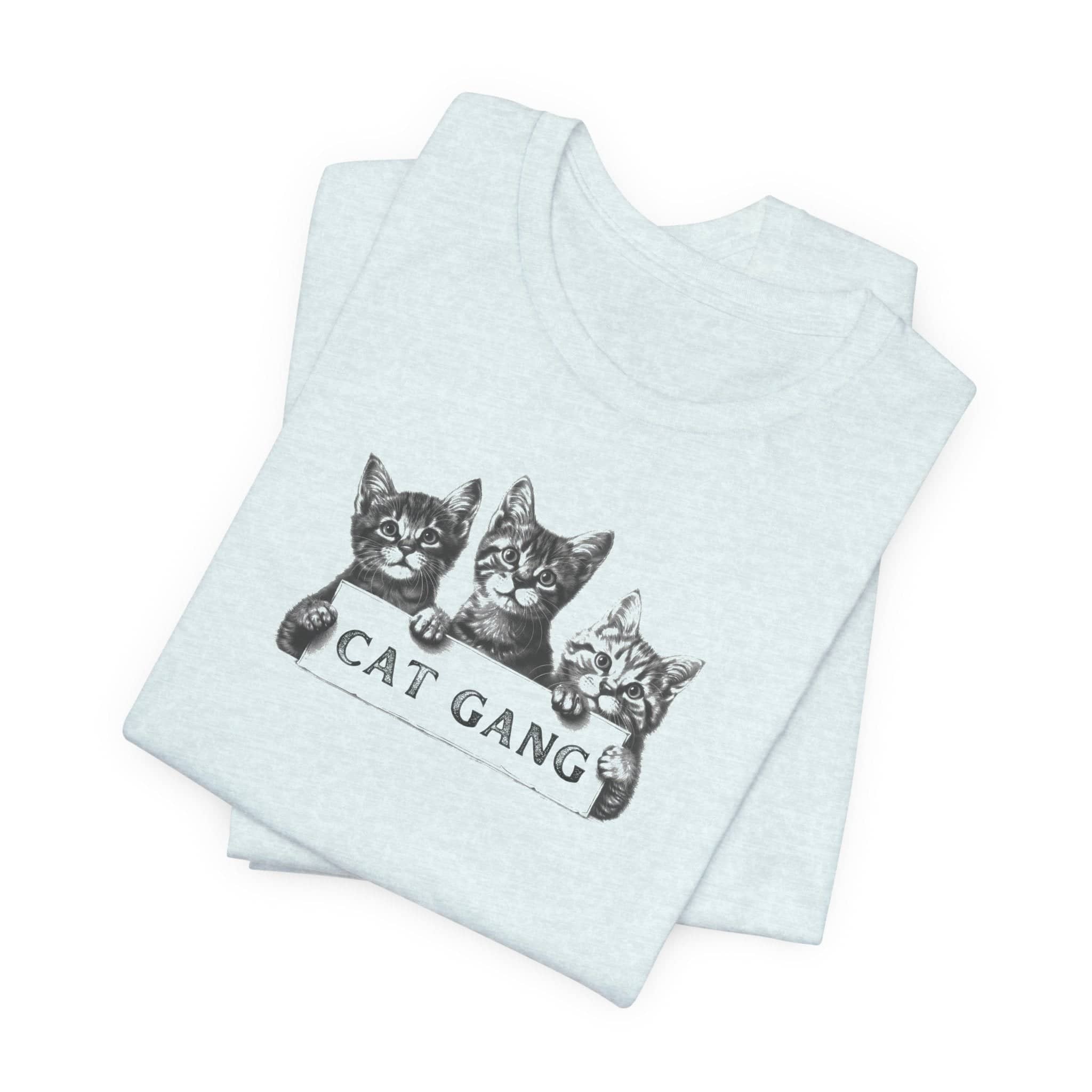 Cat Gang Shirt Funny Cat Lover Kitten Unisex Jersey Short Sleeve Tee