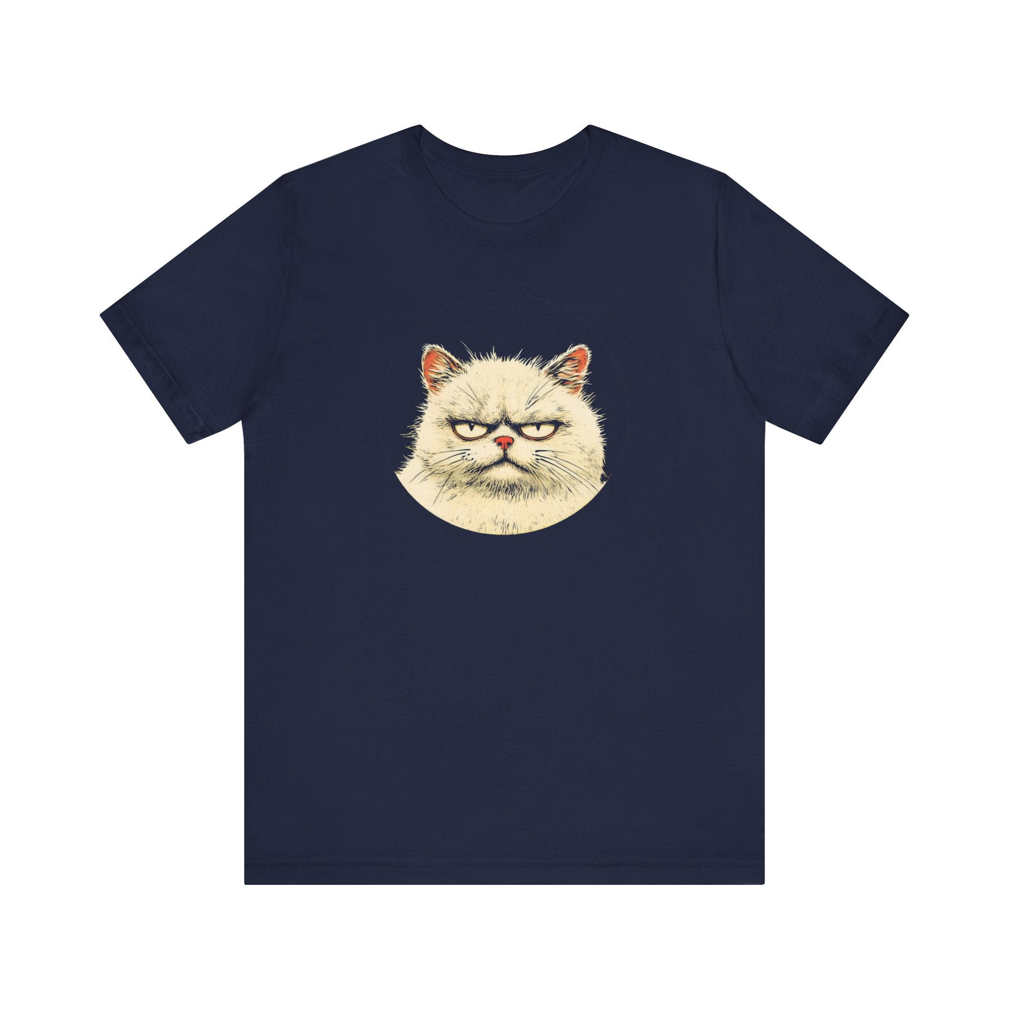 Grumpy Persian Cat Graphic Tee – Vintage Style Cat Lover Shirt