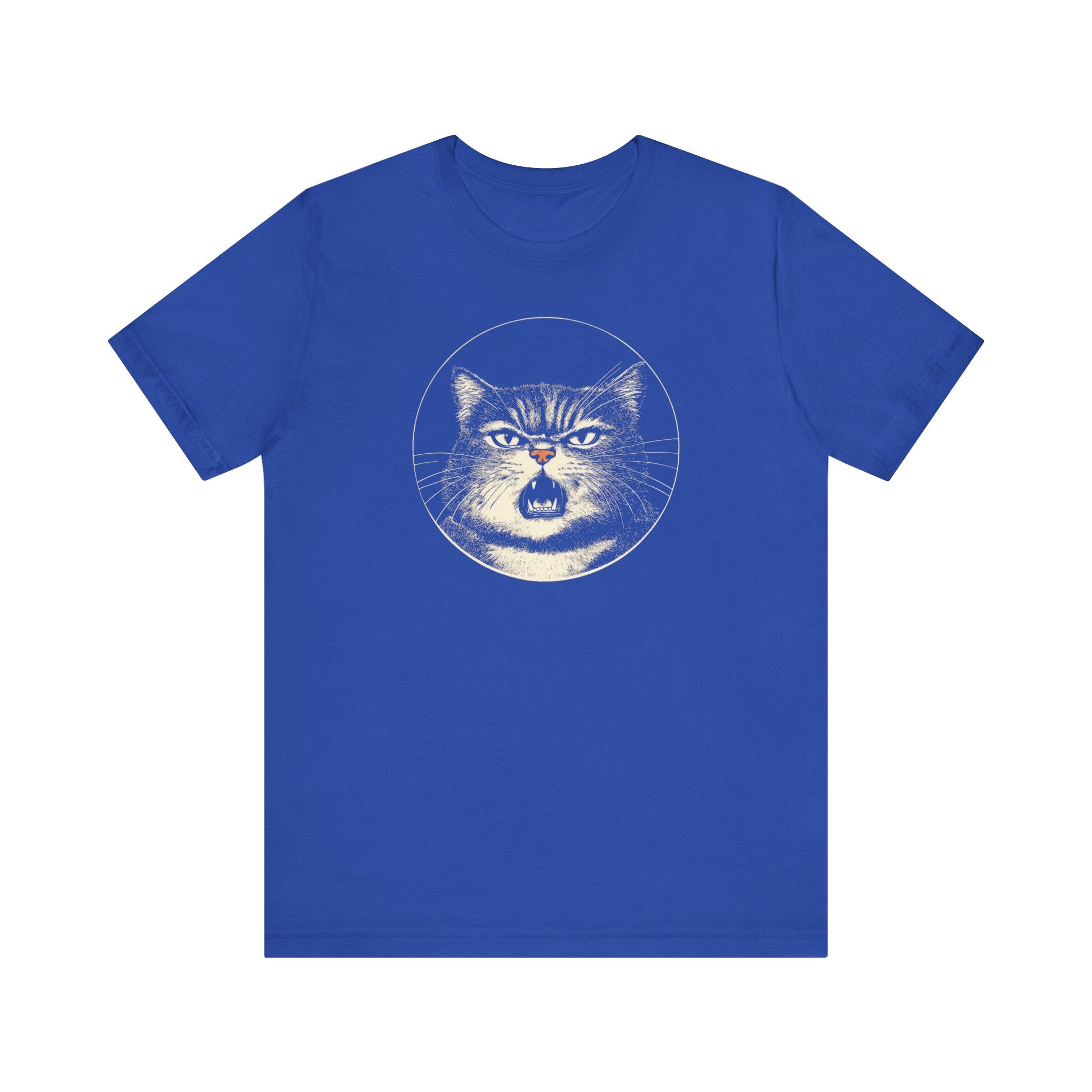 Angry Cat Graphic Tee – Vintage Style Cat Lover Shirt