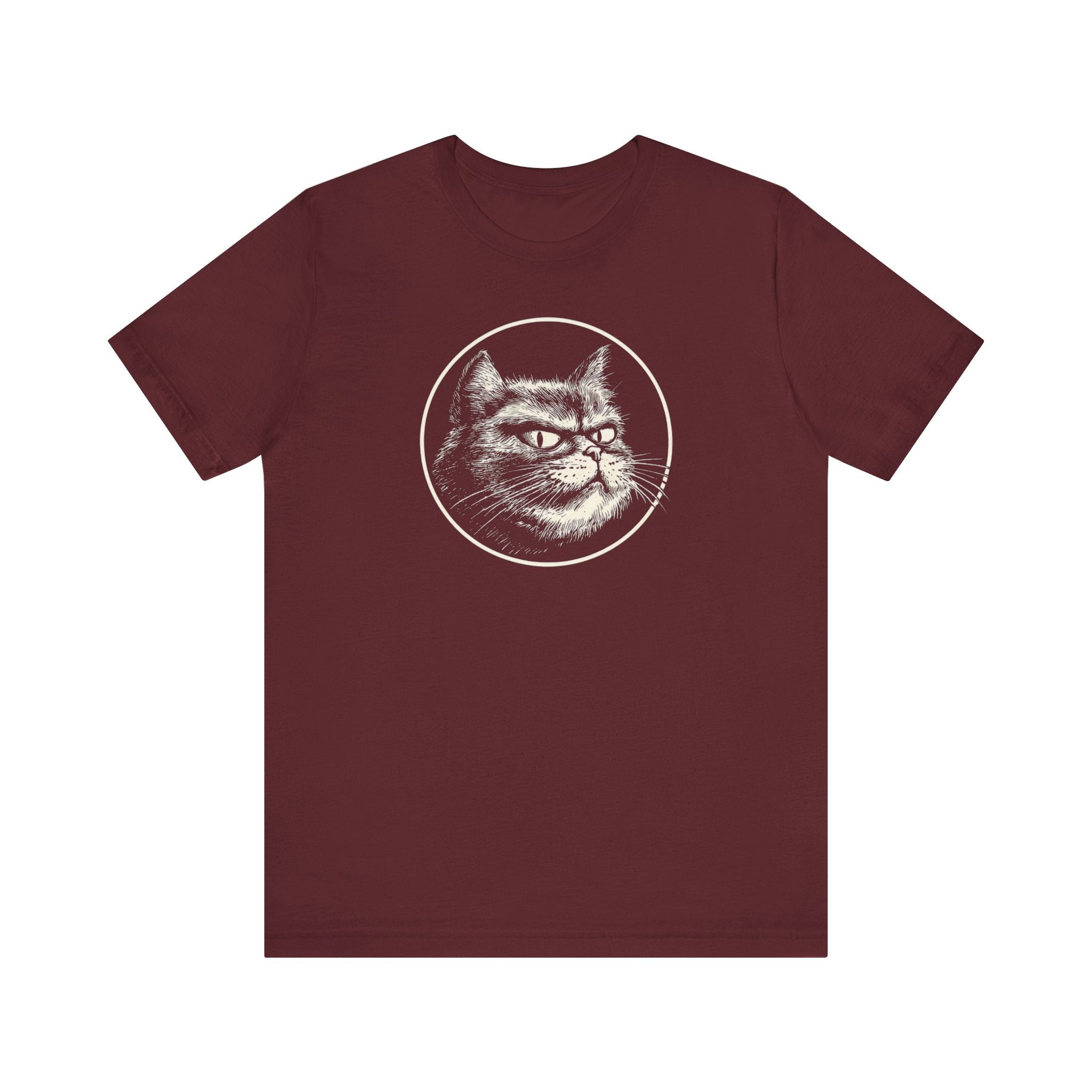 Grumpy Cat Graphic Tee – Vintage Style Cat Lover Shirt