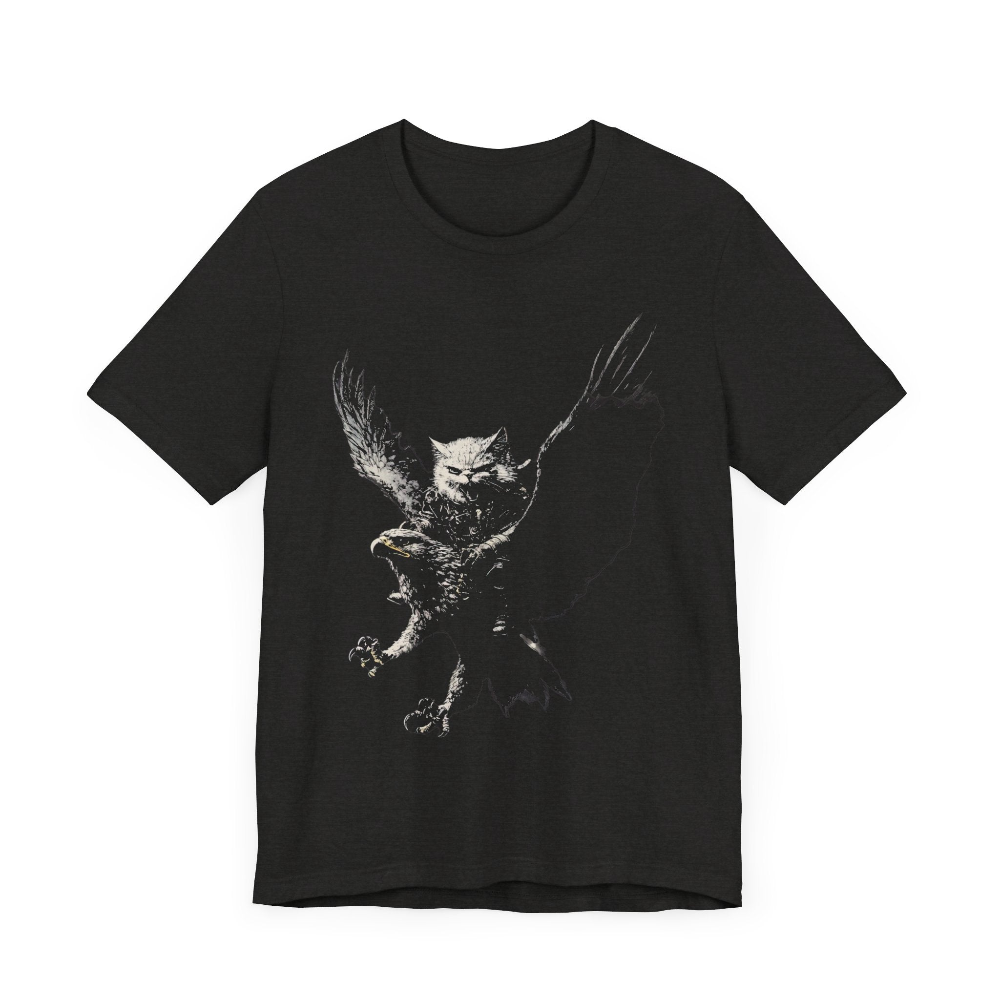 Epic Cat Eagle Graphic Tee – Bold Animal Battle Shirt